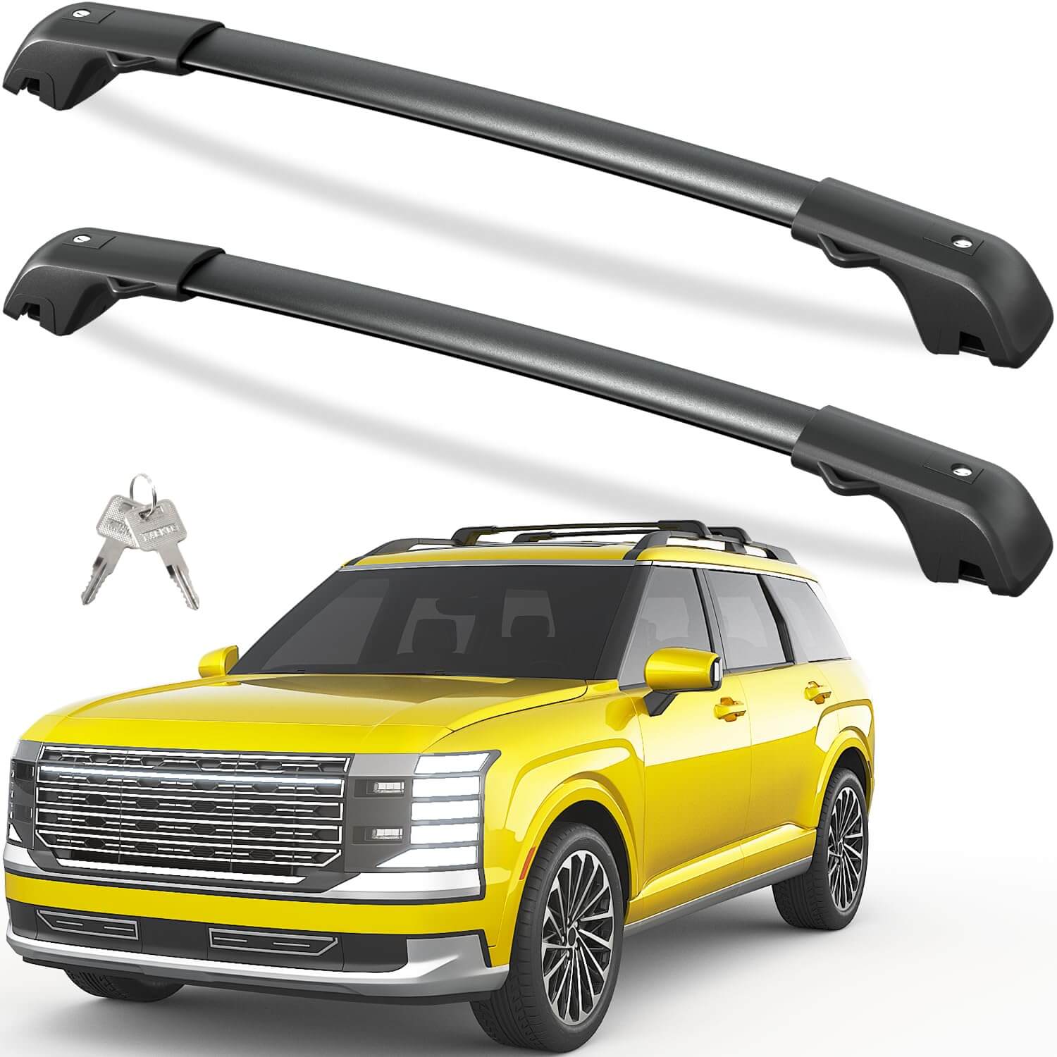 300lbs Roof Rack Cross Bars Compatible with Hyundai Palisade 2026 with Raised Rails
