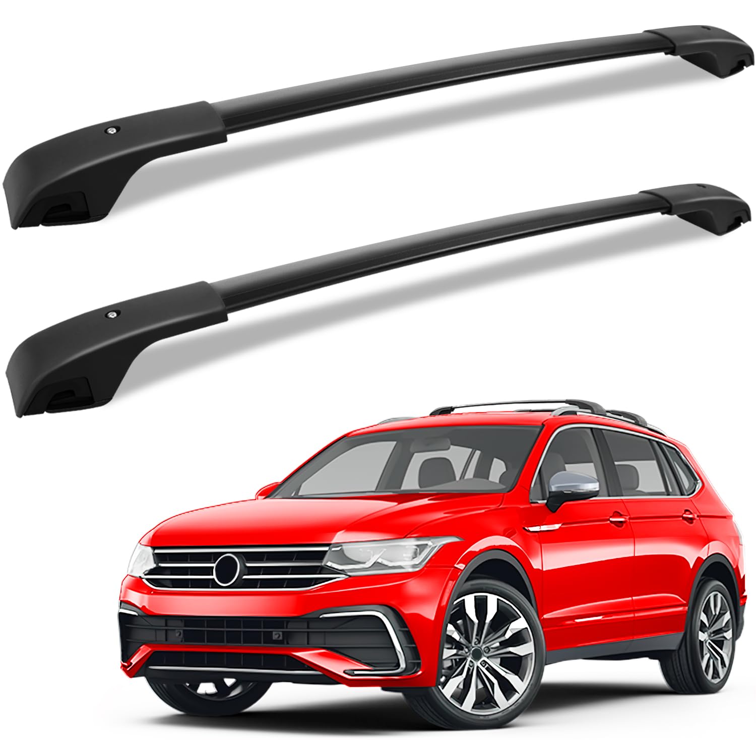 KINGGERI Roof Rack Cross Bars Fit for Volkswagen Tiguan 2018-2024 and Taos 2022-2024,Aluminum Roof Rails Crossbars