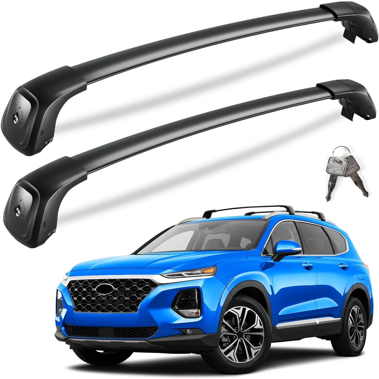 KINGGERI 260lbs Roof Rack Cross Bars Fit for 2019-2023 Hyundai Santa Fe & Santa Fe Hybrid
