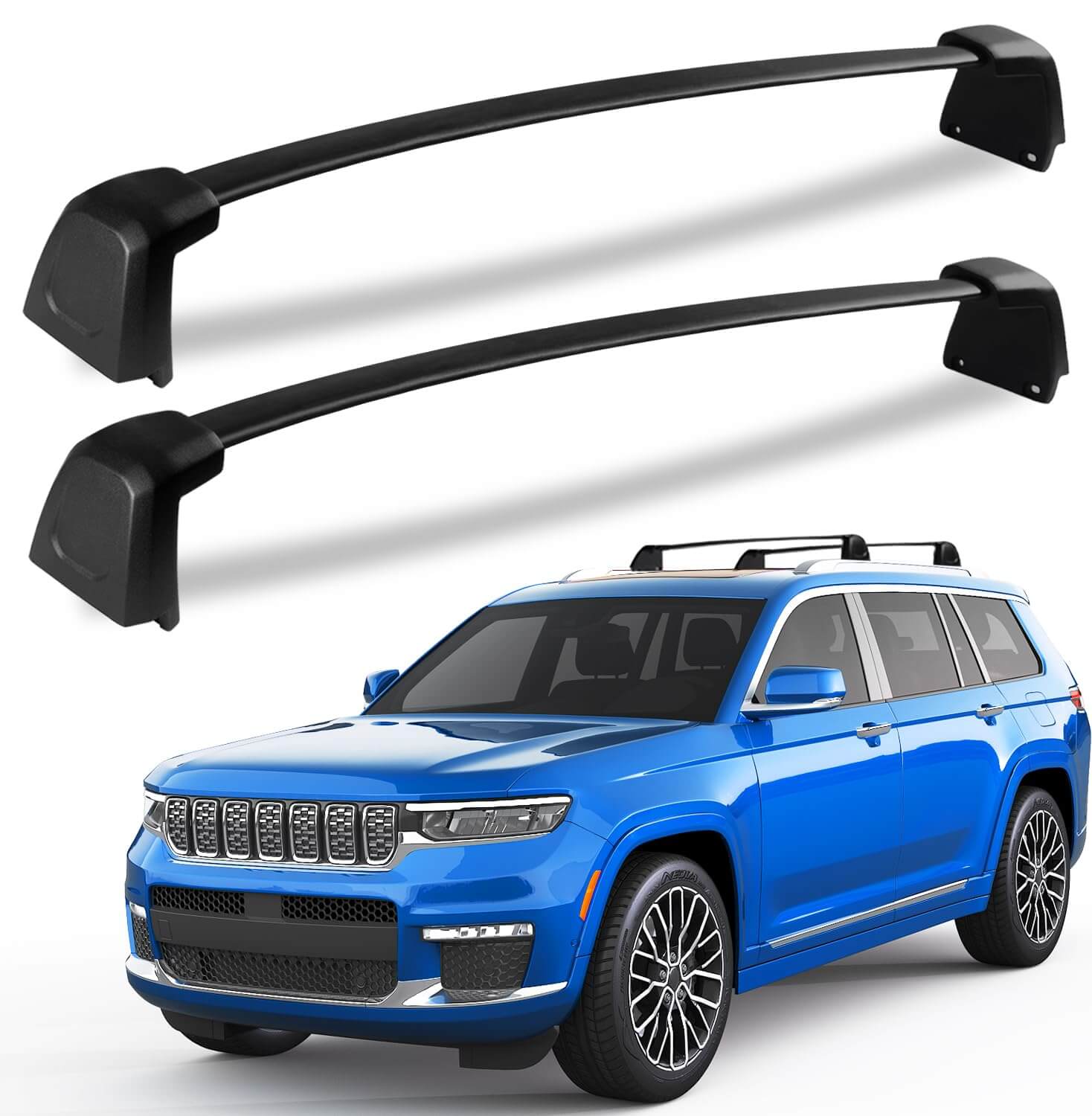 KINGGERI 220lbs Roof Rack Cross Bars Fit for Jeep Grand Cherokee L 2021-2025 & Grand Cherokee 2022-2025