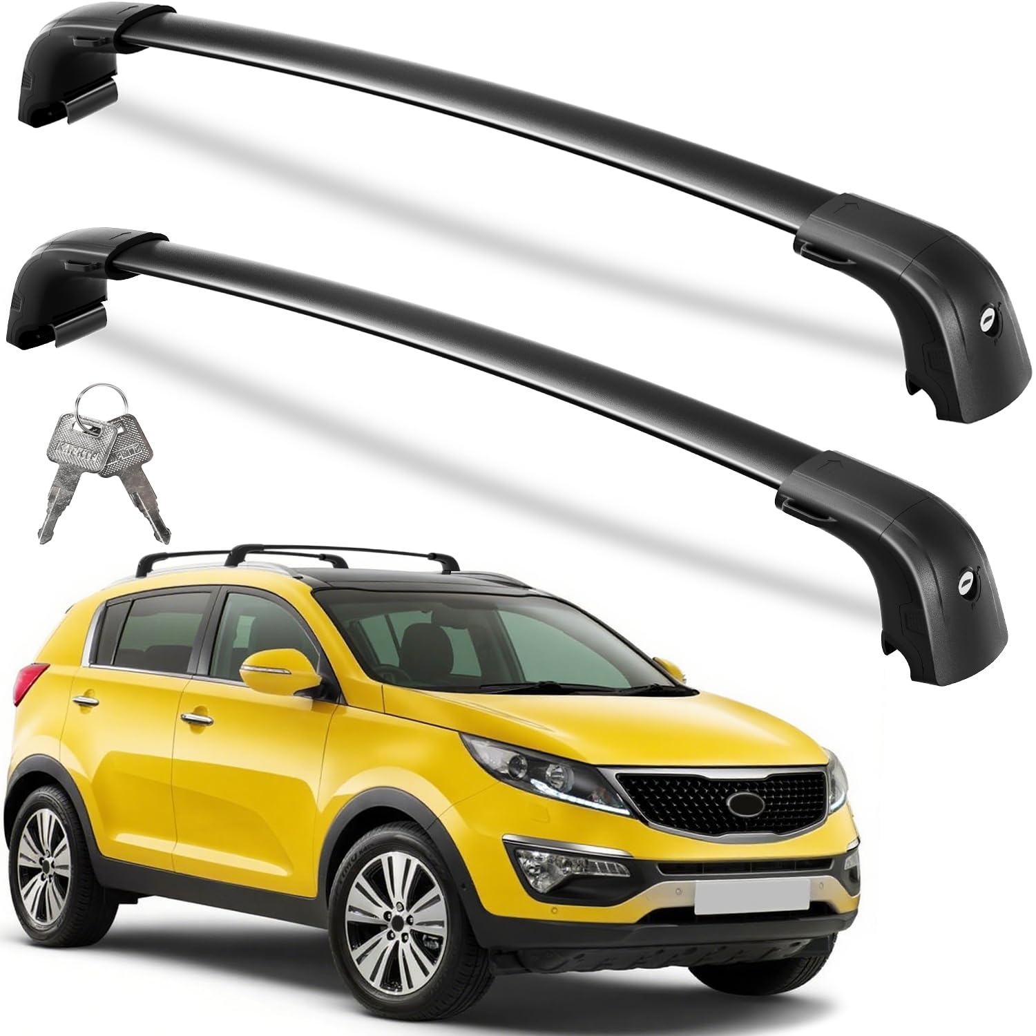 Lockable Roof Rack Cross Bars 220lbs Compatible with Kia sportage 2010-2015