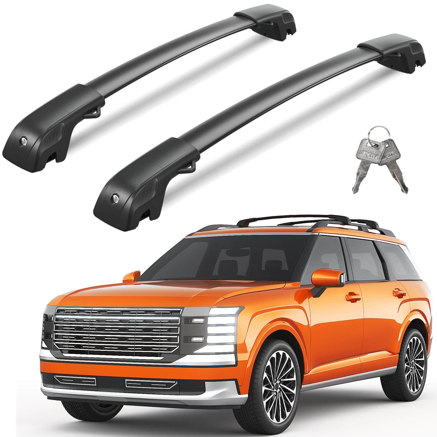 300lbs Lockable Roof Rack Cross Bars Compatible with Hyundai Palisade 2026,Heavy Duty Aluminum