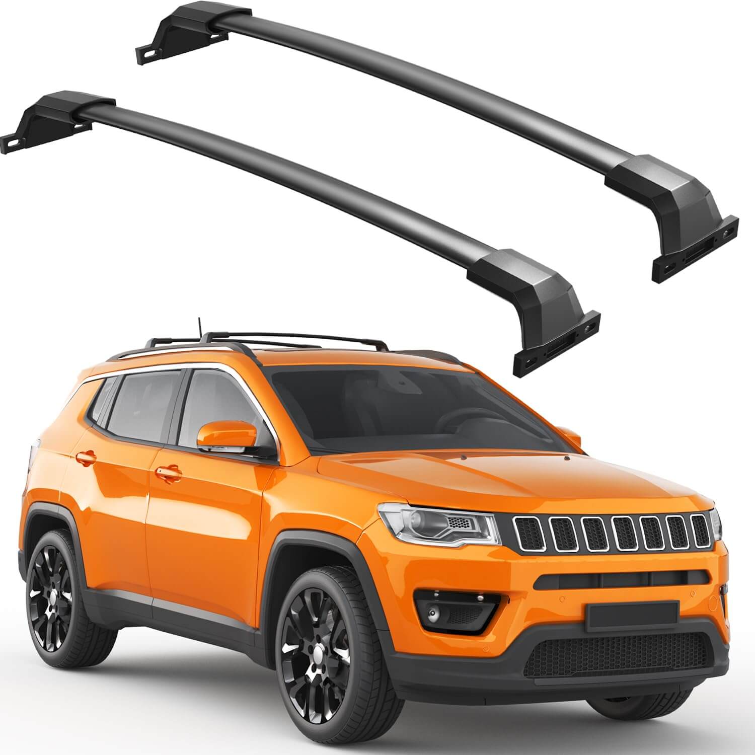 Roof Rack Cross Bars 220lbs Compatible with Jeep Compass 2018-2026,Heavy Duty All-Metal Aluminum Crossbar