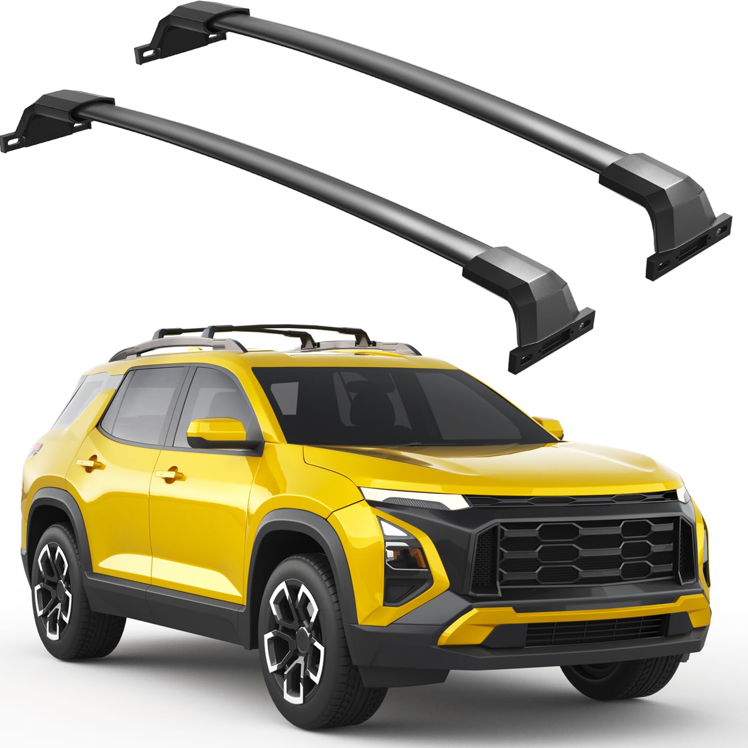 Roof Rack Cross Bars 220lbs Compatible with 2025 2026 Chevy Chevrolet Equinox with Raised Side Rails (Not for EV), Heavy Duty All-Metal