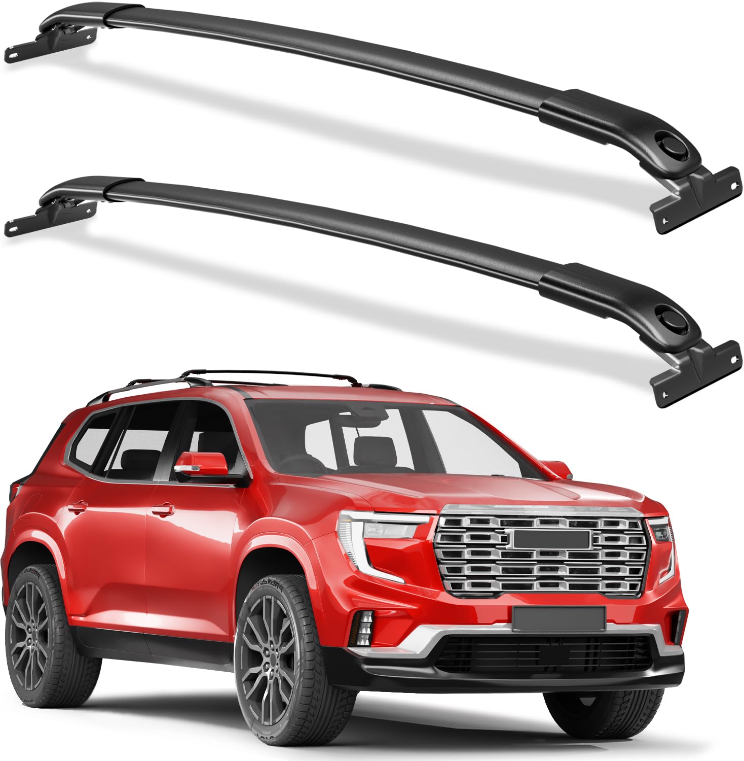 KINGGERI 220lbs Roof Rack Cross Bars Compatible with GMC Acadia 2024 2025 (with Side Roof Rails)