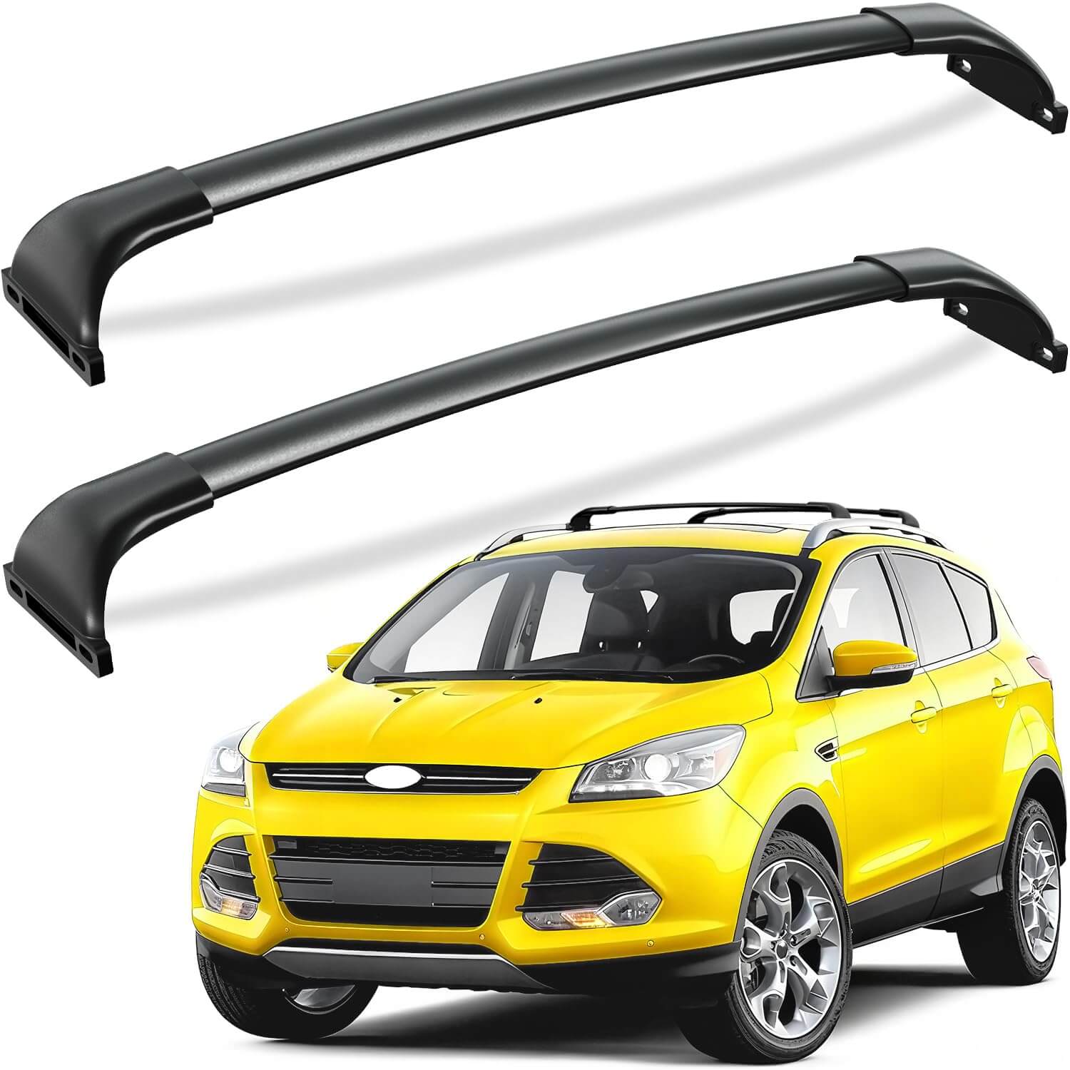 KINGGERI 220lbs Roof Racks Cross Bars Compatible with Ford Escape 2013-2019, Heavy Duty Aluminum Crossbar