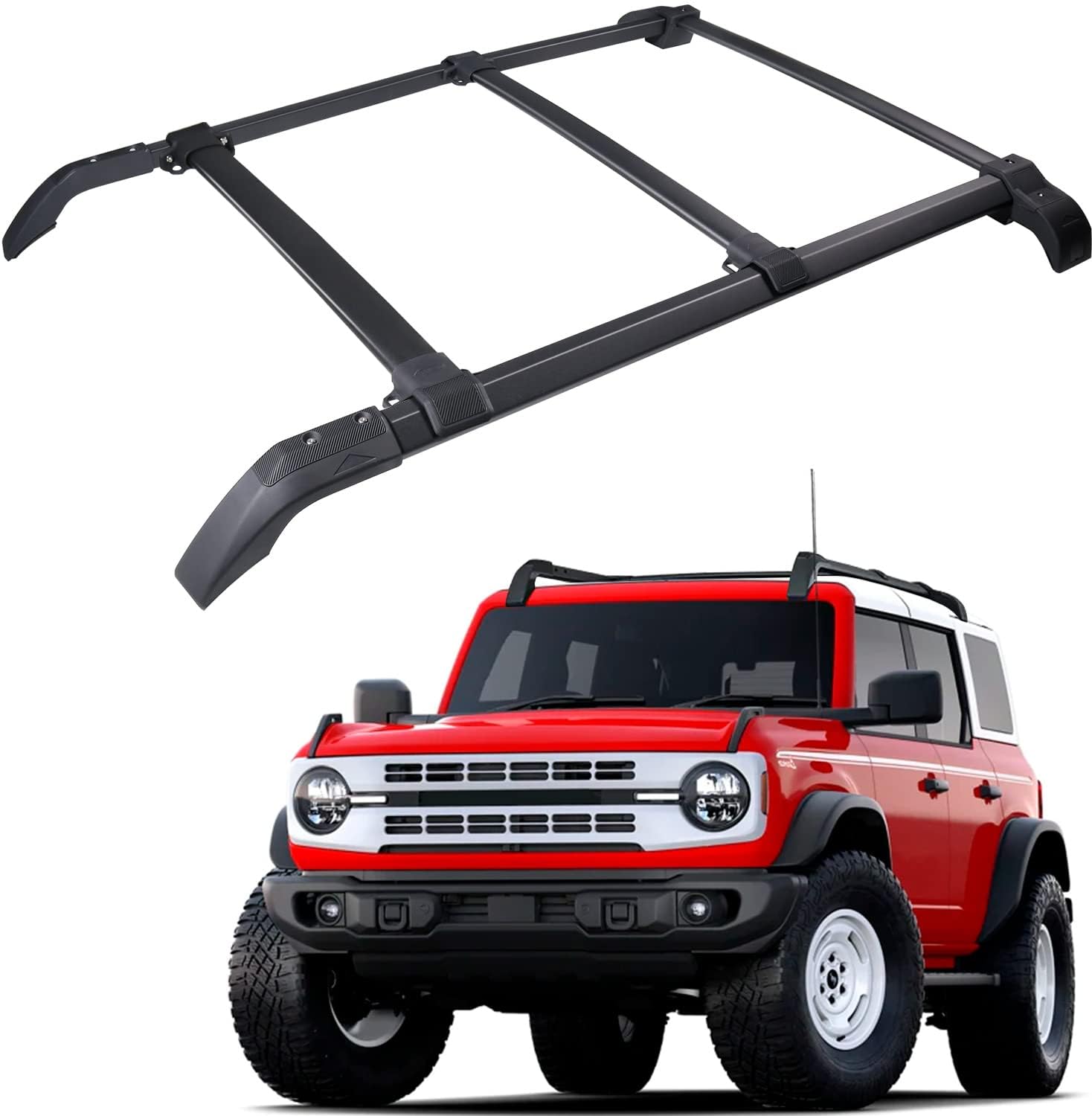 Roof Rack Cross Bars 5PCS Compatible with Ford Bronco 2021-2025, Hard TOP 2Door & 4Door (Not for Bronco Sport), Aluminum Crossbars