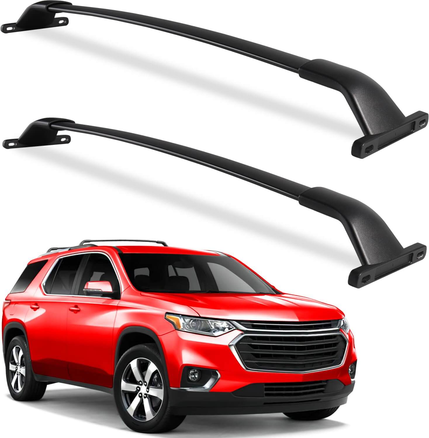 KINGGERI Roof Rack Cross Bars 220lb Compatible with Chevy Chevrolet Traverse 2018-2021
