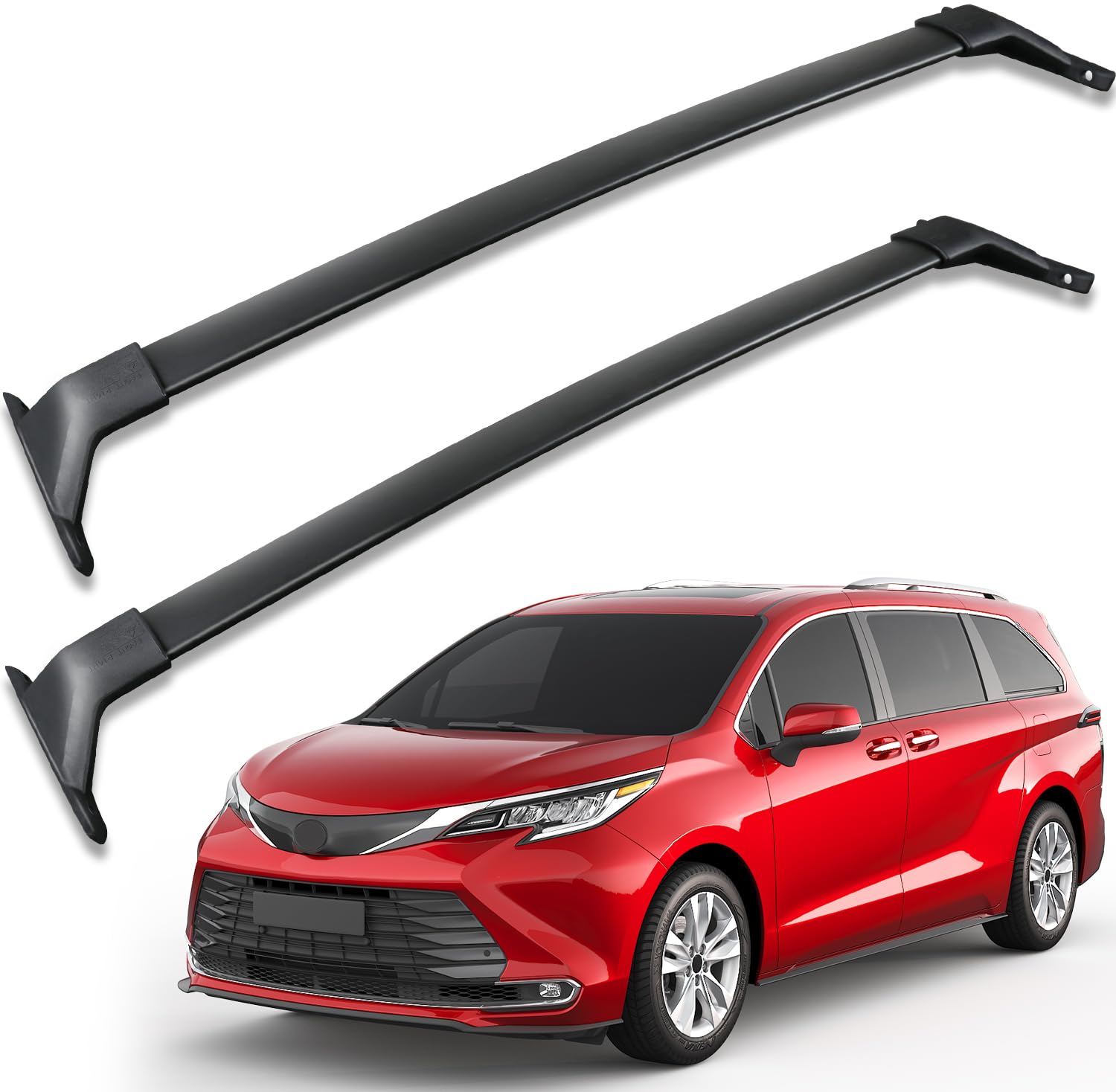 KINGGERI Roof Rack Cross Bars Compatible with Toyota Sienna 2021-2025, Aluminum Roof Rails Crossbars