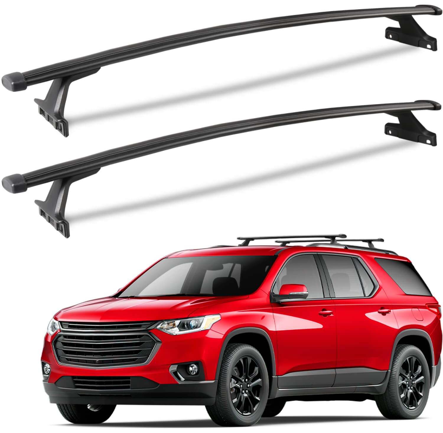 KINGGERI 220lbs Roof Racks Cross Bars Fit for Chevrolet Chevy Traverse 2018-2021 (Not Fit for The 2022 Model)