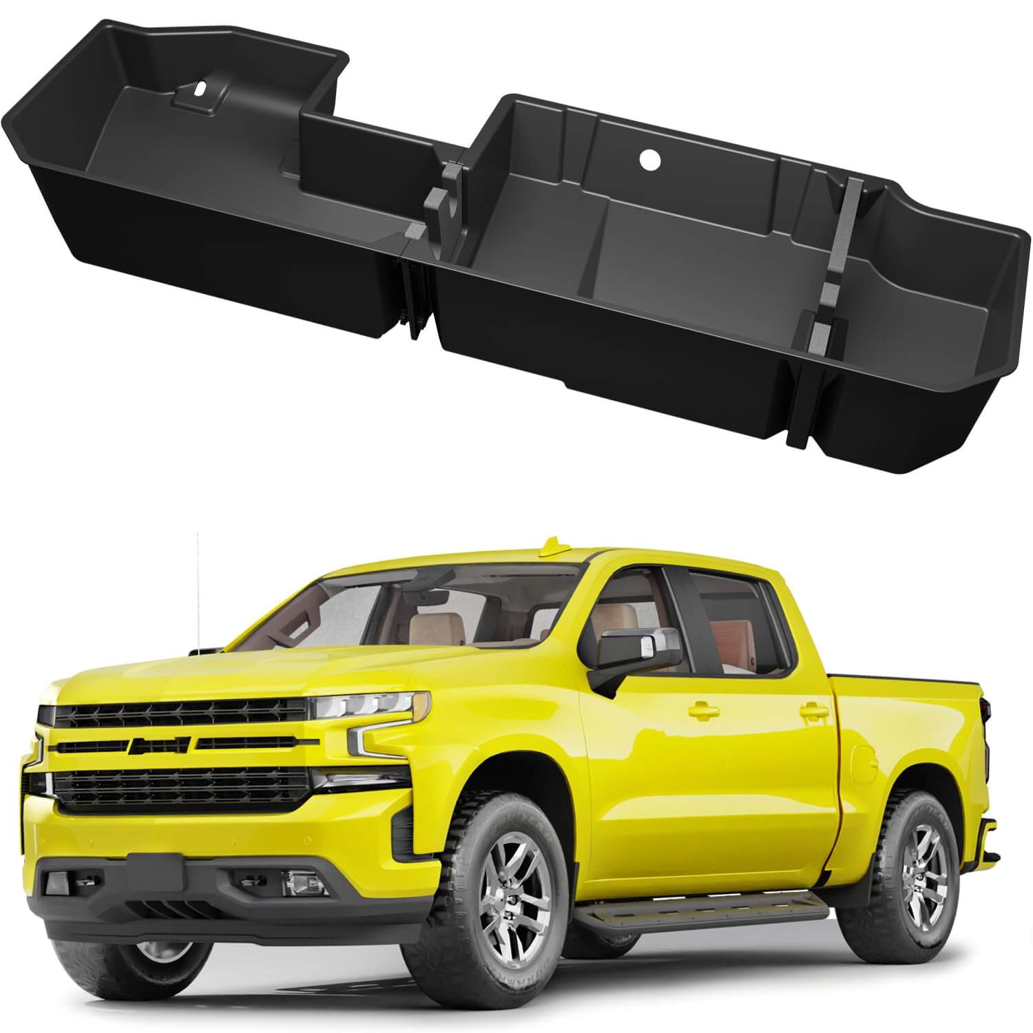 KINGGERI Under Seat Storage Boxes Compatible with 2019-2026 Chevy Chevrolet Silverado 1500/GMC Sierra 1500, 2020-2026 Silverado/Sierra 2500HD/3500HD