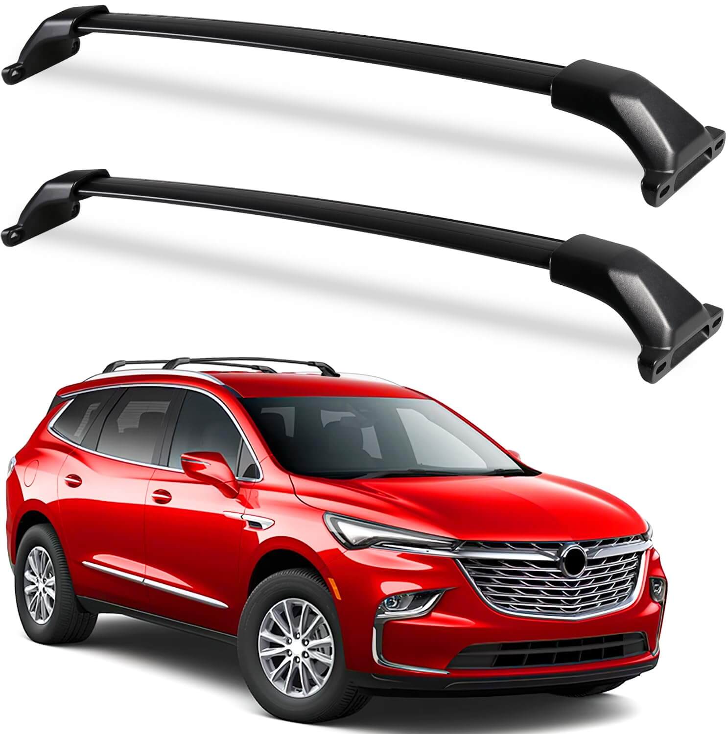 KINGGERI 260lbs Roof Rack Cross Bars Compatible with Buick Enclave 2018-2024 (with Flush Side Rails)