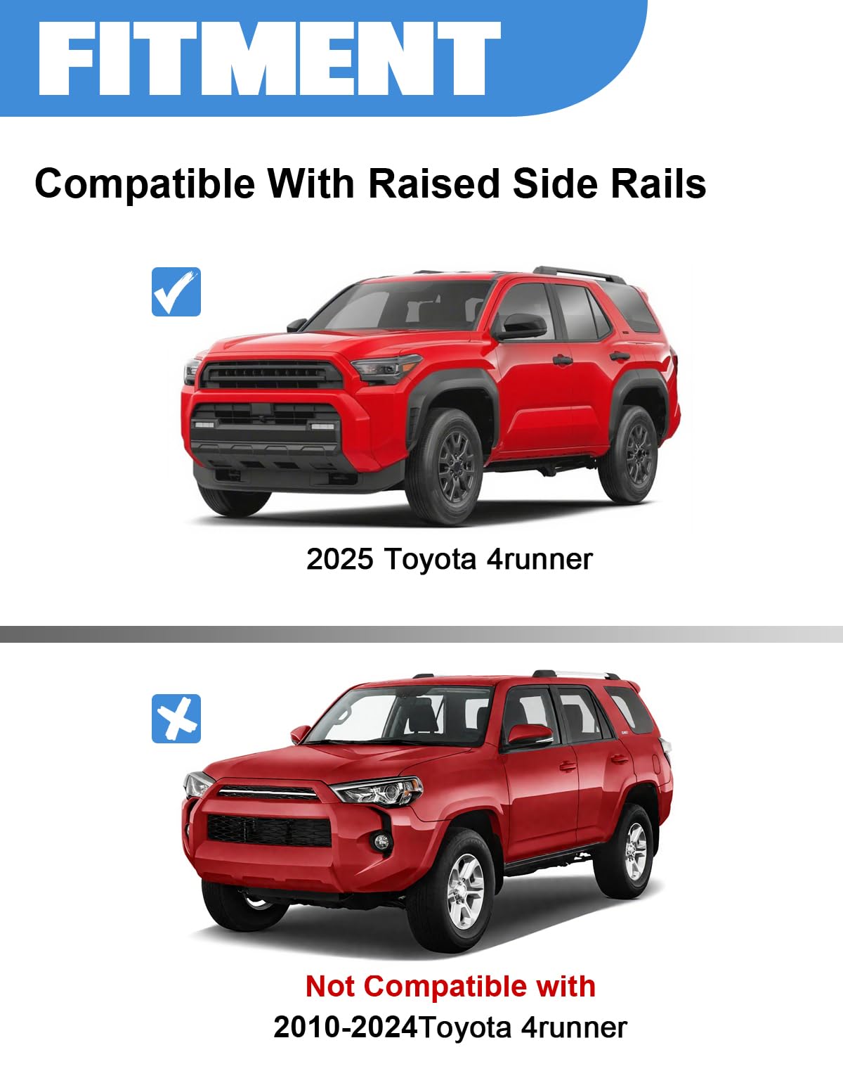 KINGGER Lockable Roof Rack Cross Bars 220lb Compatible with Toyota 4runner 2025, Heavy Duty Aluminum Roof Rails Crossbars Cargo Bars
