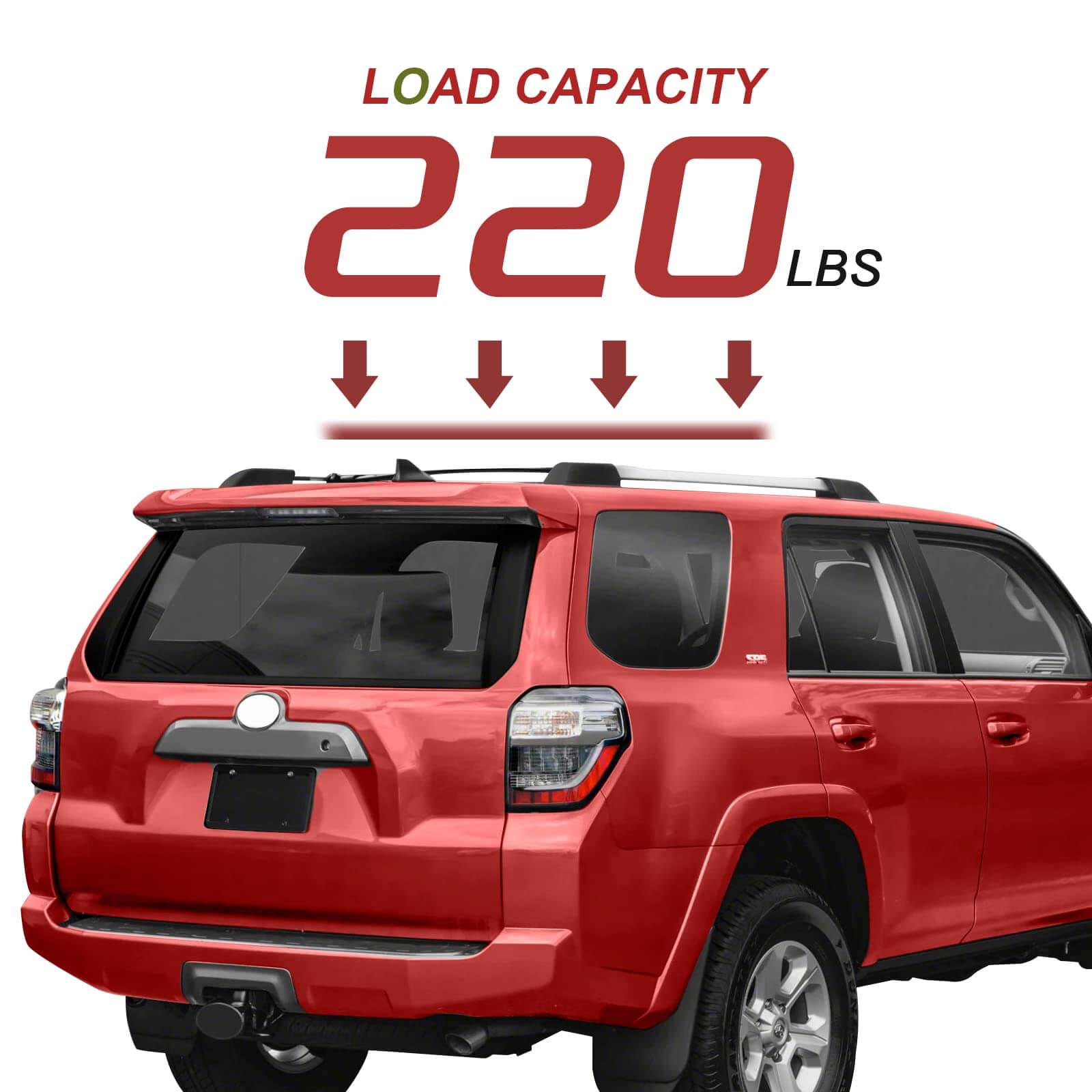 KINGGERI 220lbs Roof Rack Cross Bars Compatible with Toyota 4Runner 2010-2024,Aluminum Crossbars Rails Cargo Rooftop