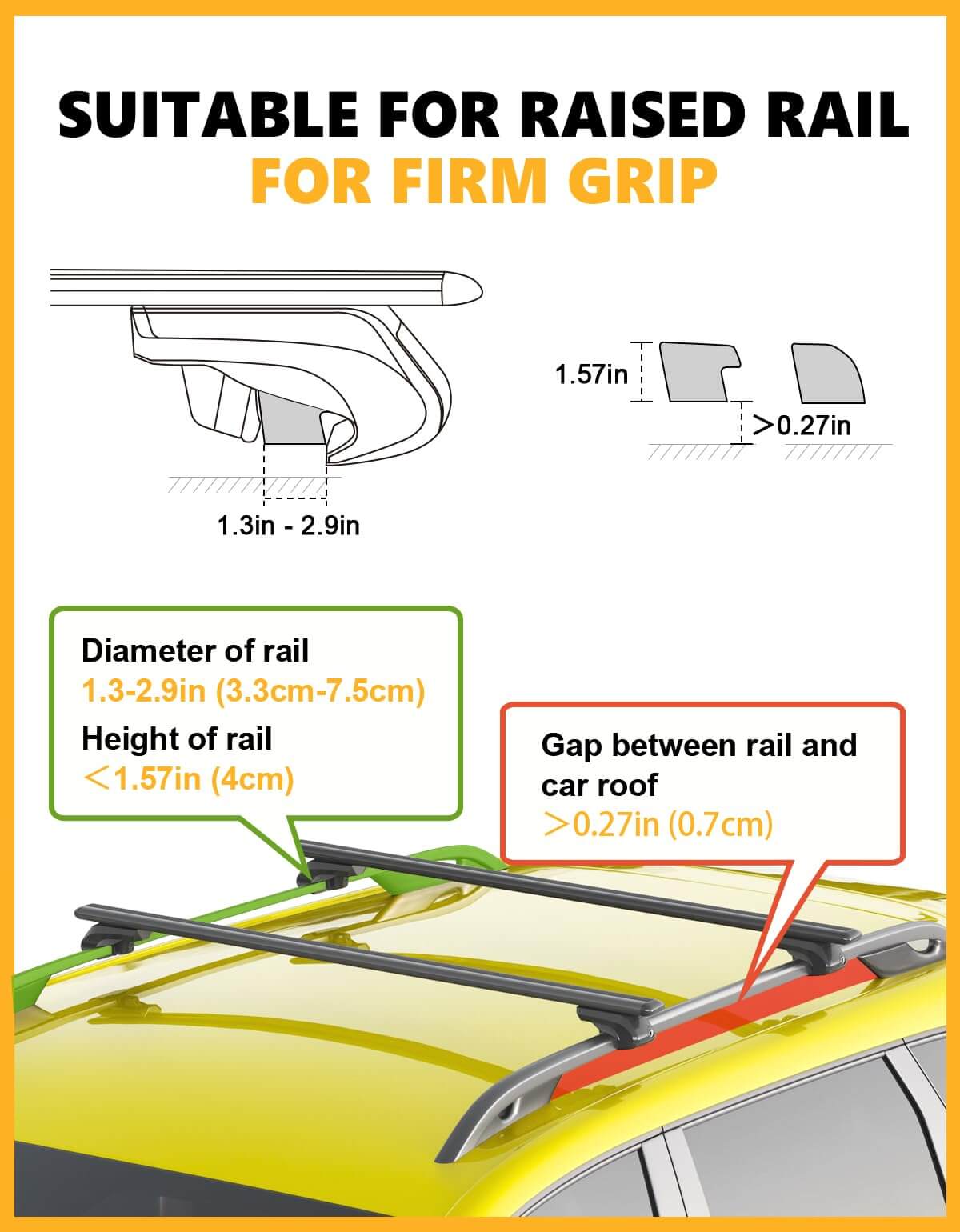 260lbs Roof Rack Cross Bars 56” Thick Aluminum Universal Crossbars Roof Rack Adjustable