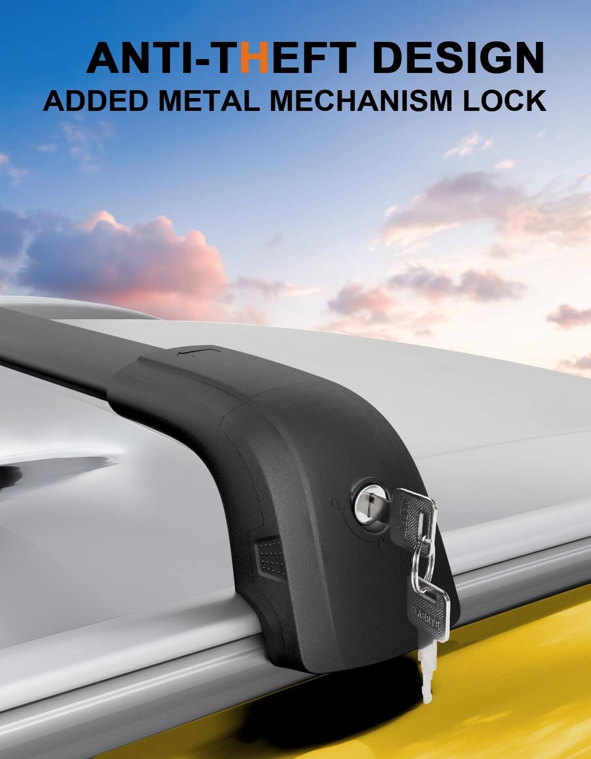KINGGERI Lockable Roof Rack Cross Bars 220lbs Compatible with Kia sportage 2010-2015,Heavy Duty Anti-Theft