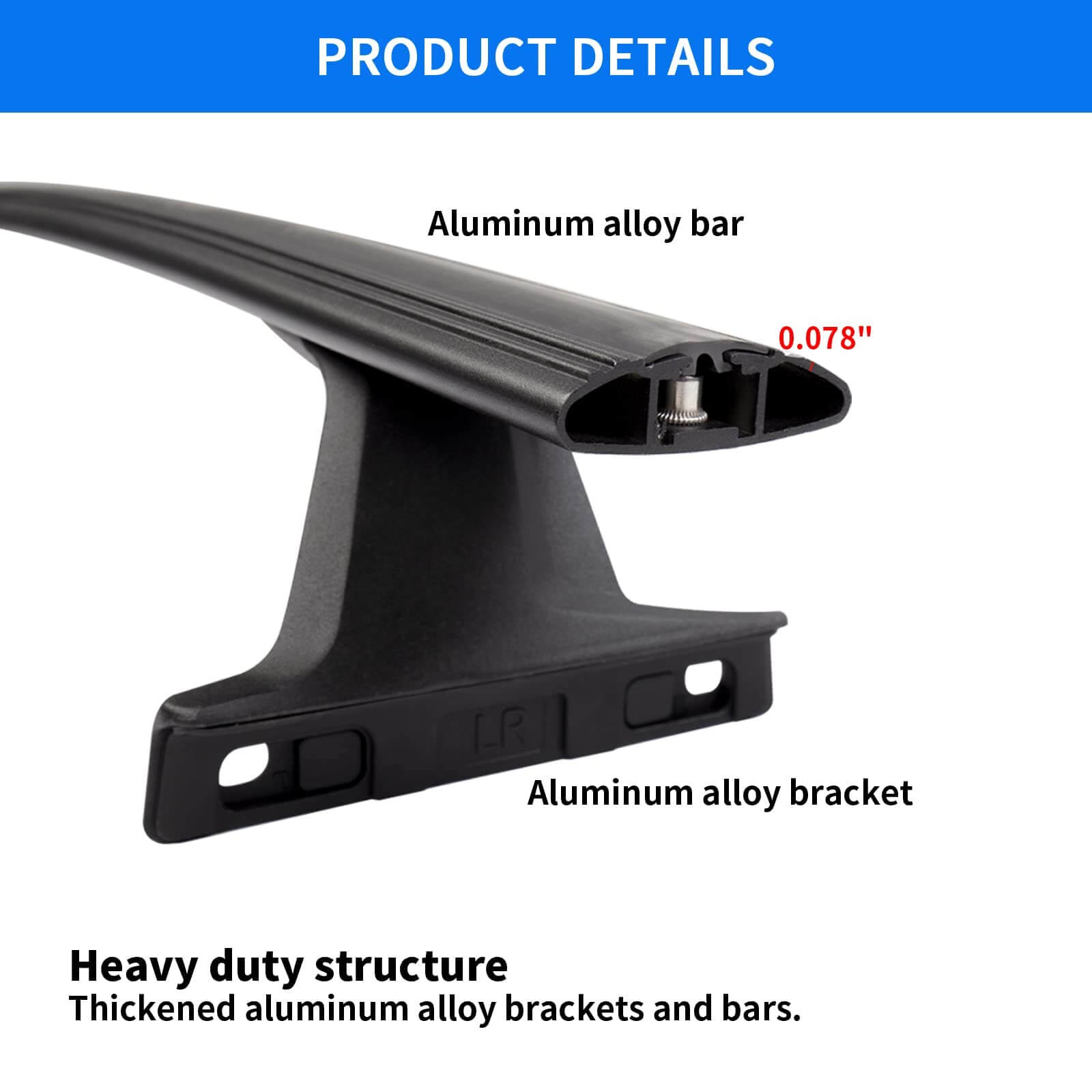 KINGGERI Cross Bars Roof Rack Compatible with Chevy Chevrolet Trailblazer 2021-2025 L LT ACTIV RS
