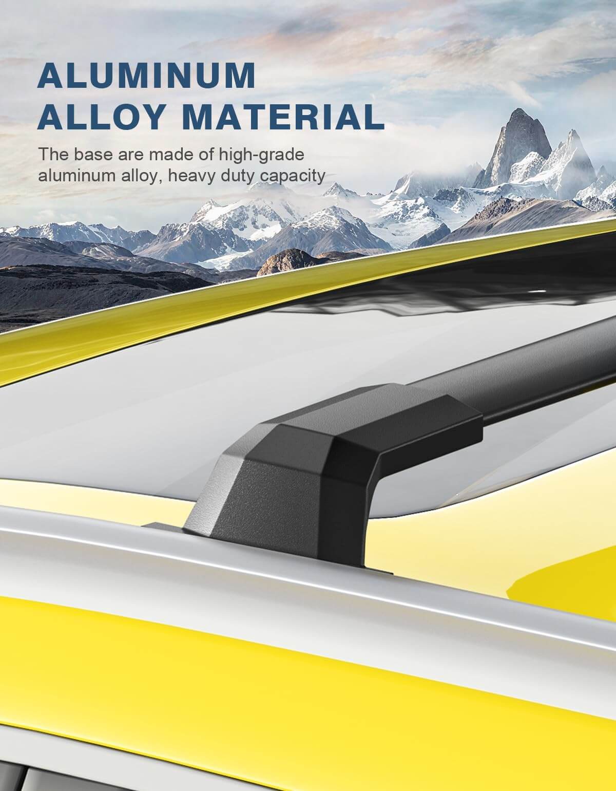 Roof Rack Cross Bars 220lbs Compatible with Cadillac XT4 2019-2025, Heavy Duty All-Metal