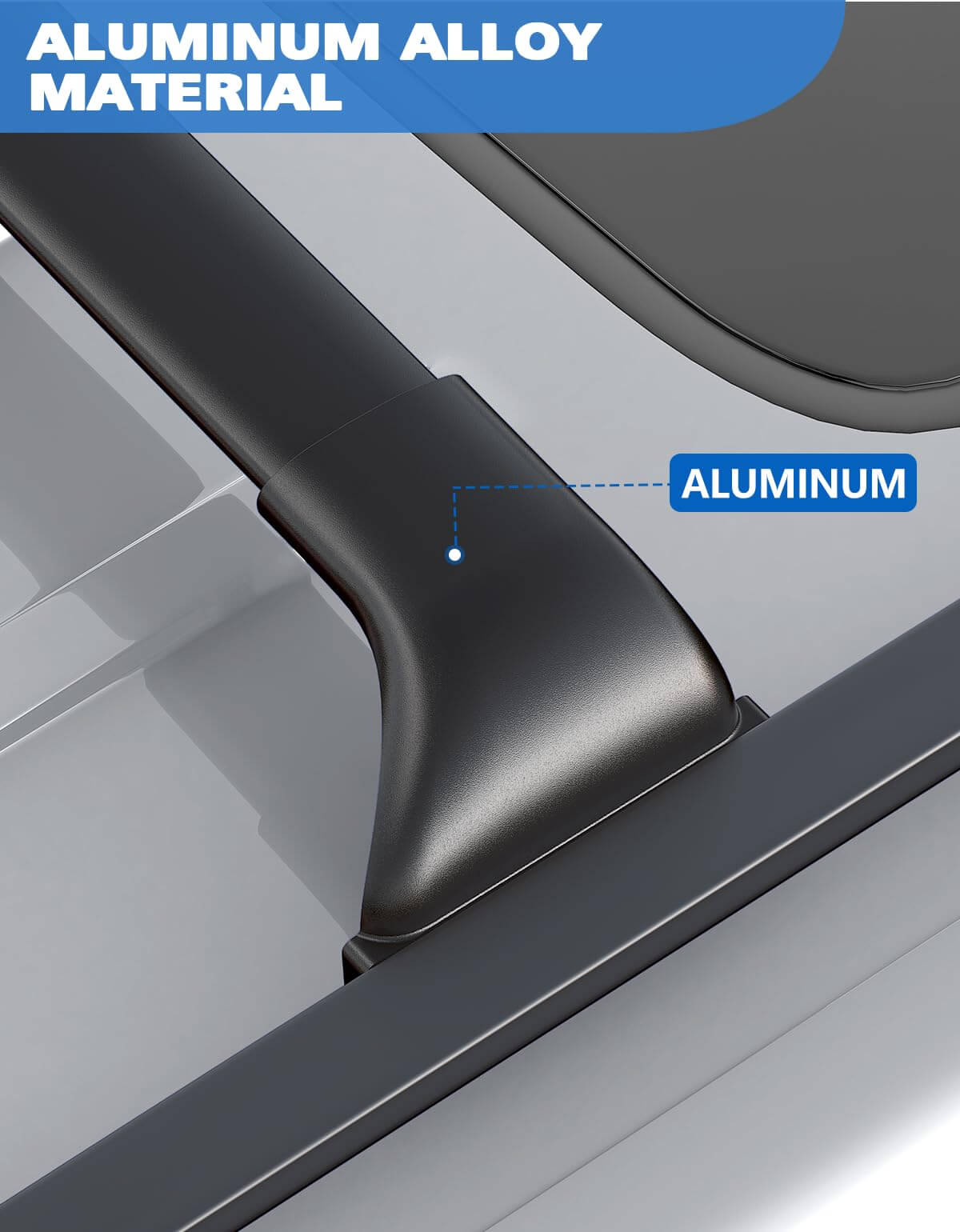 KINGGERI Roof Rack Cross Bars 220lbs Compatible with 2025 Chevy Chevrolet Equinox with Raised Side Rails (Not for EV)