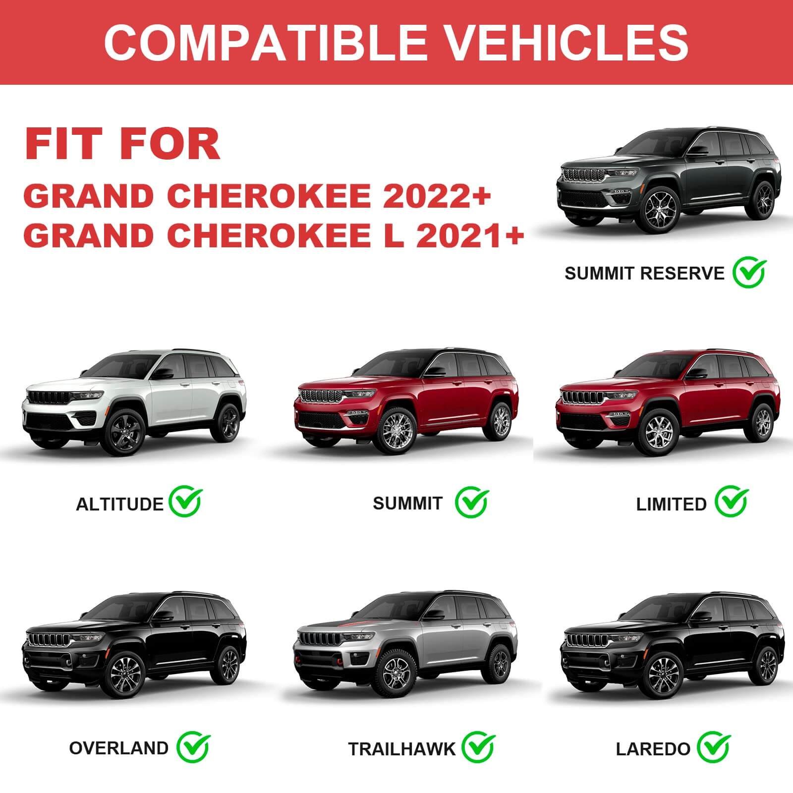 KINGGERI 220lbs Roof Rack Cross Bars Fit for Jeep Grand Cherokee L 2021-2025 & Grand Cherokee 2022-2025