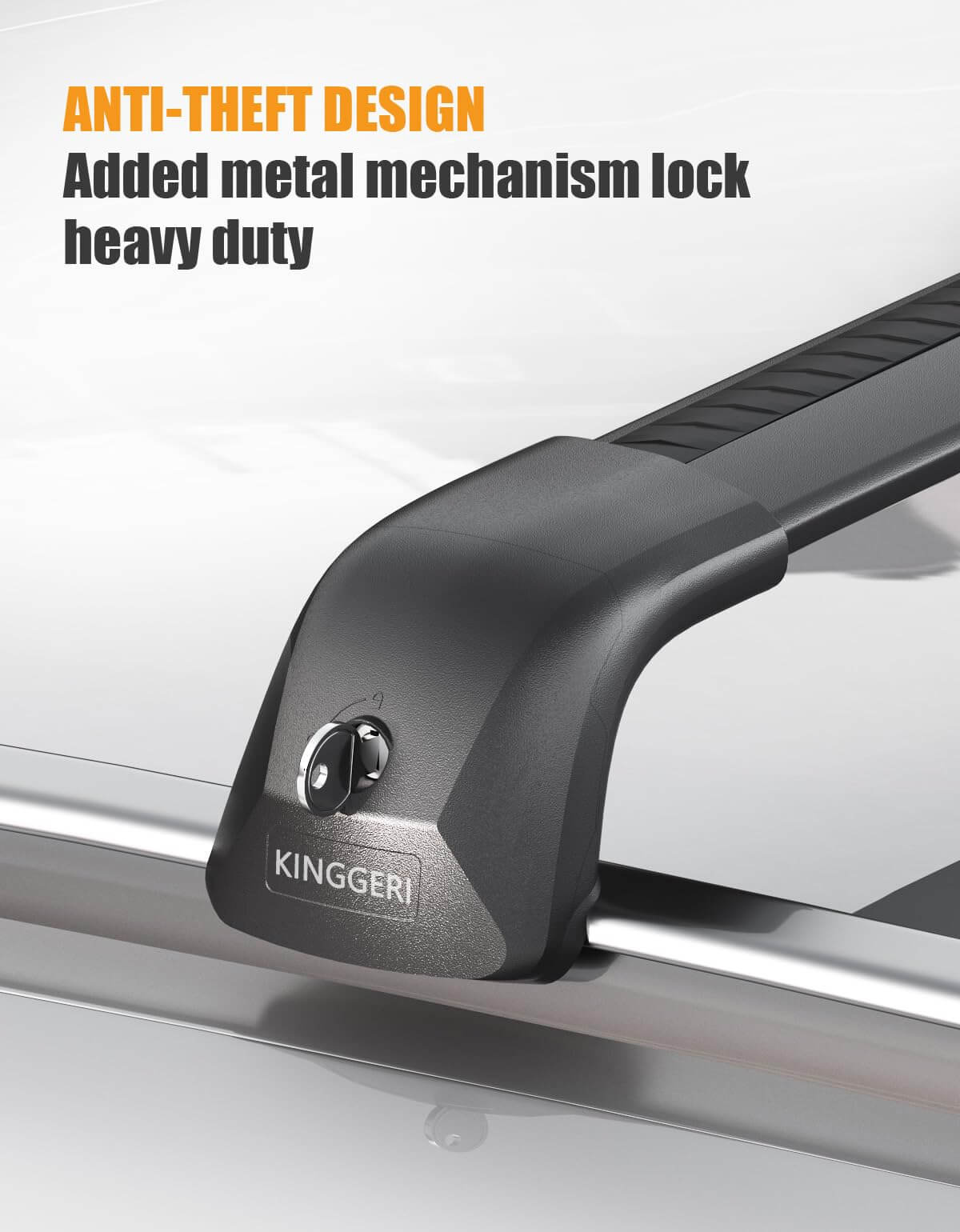 KINGGERI 330lb Lockable Roof Rack Cross Bars Compatible with BMW X5 G05 2019-2026 with Flush Side Rails