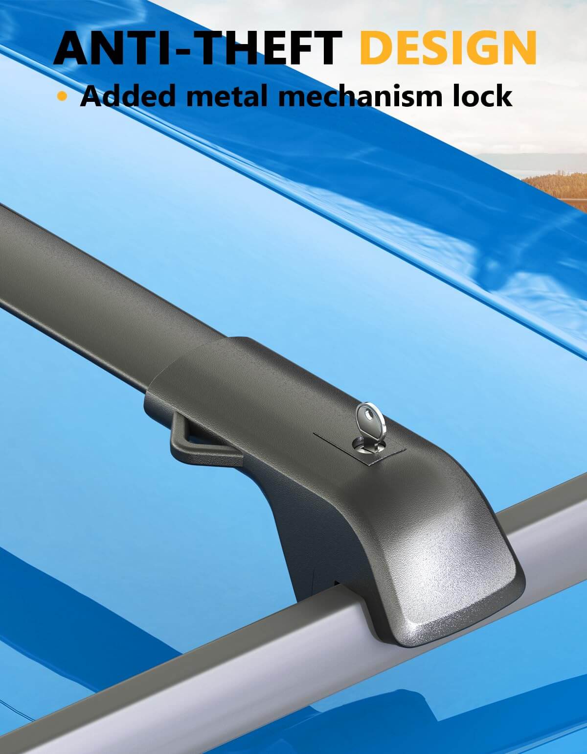 KINGGERI Lockable 220lbs Roof Rack Cross Bars Compatible with Subaru Crosstrek 2024 2025 Limited/Premium/Sport (Not for Wilderness) with Side Rails