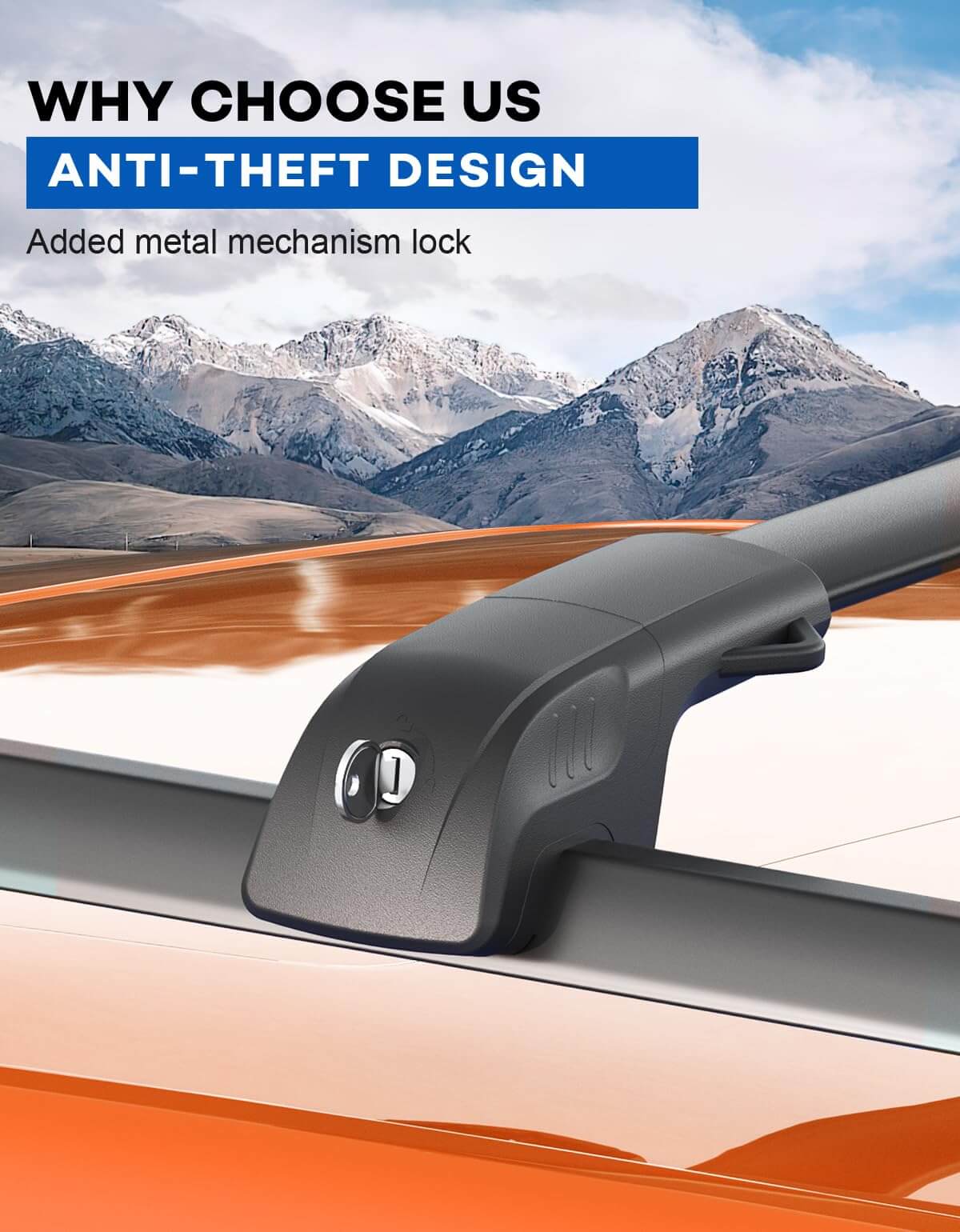 300lbs Lockable Roof Rack Cross Bars Compatible with 2026 Honda Passport, Heavy Duty Aluminum