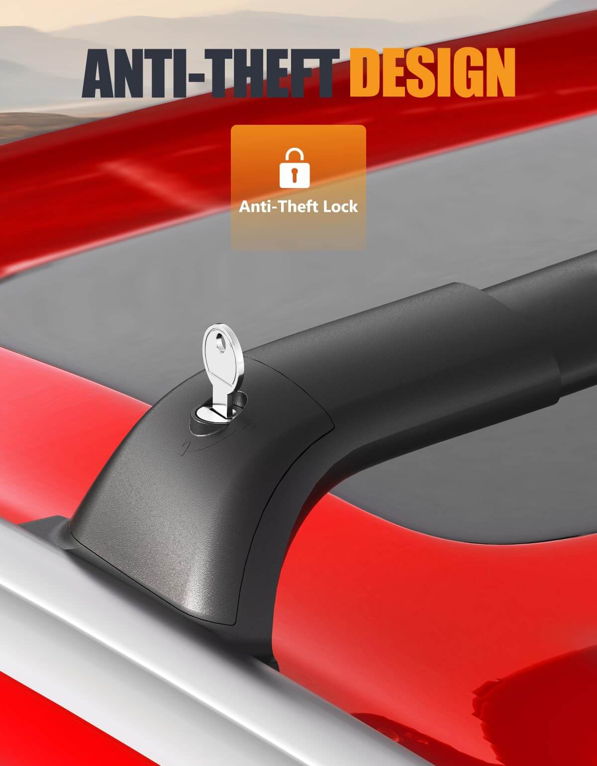 260lbs Lockable Roof Rack Cross Bars Compatible with Honda Prologue Touring 2024 2025 with Flush Side Rails