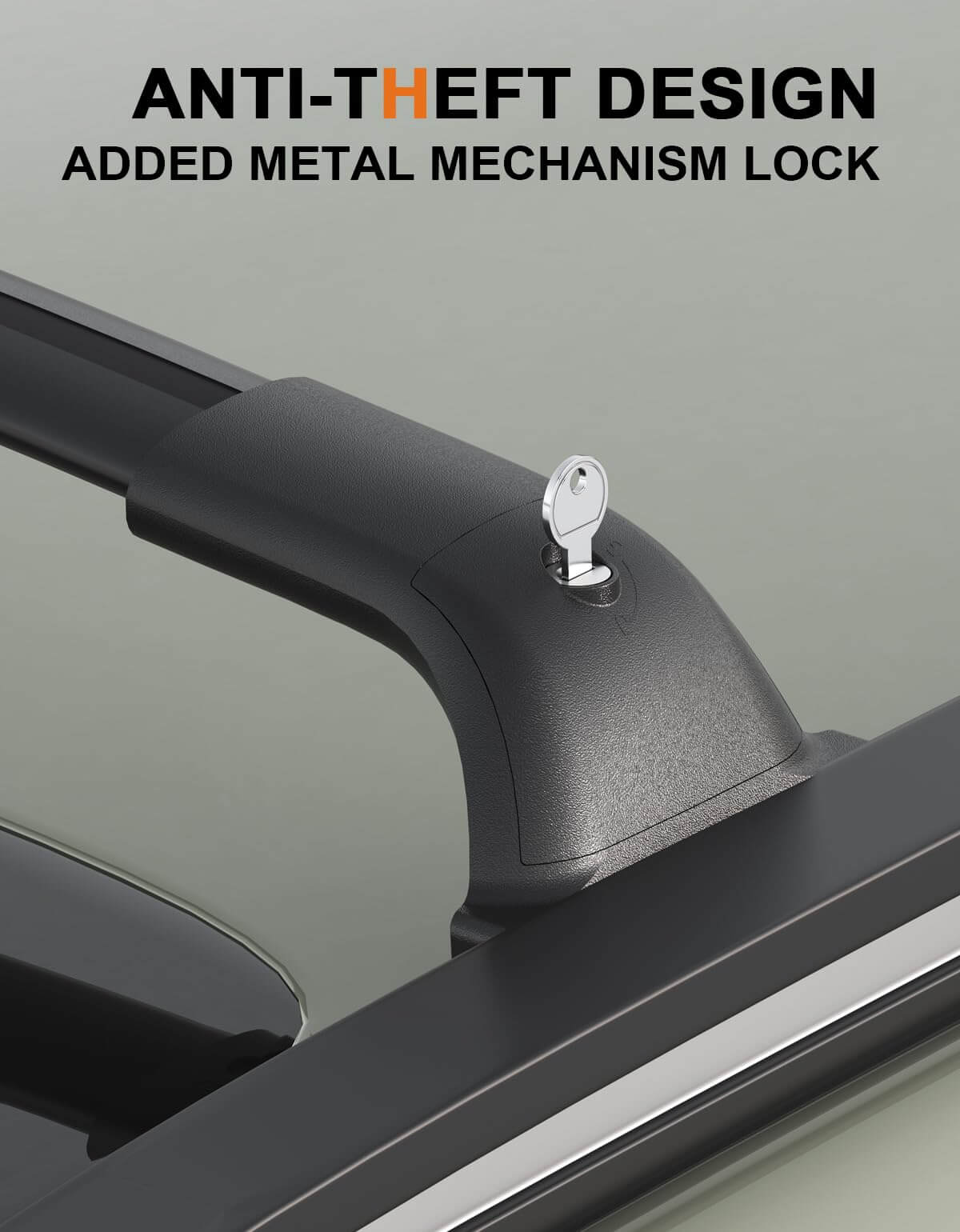 Lockable Roof Rack Cross Bars 260lbs Compatible with 2025 2026 Chevy Chevrolet Equinox with Raised Side Rails (Not for EV)