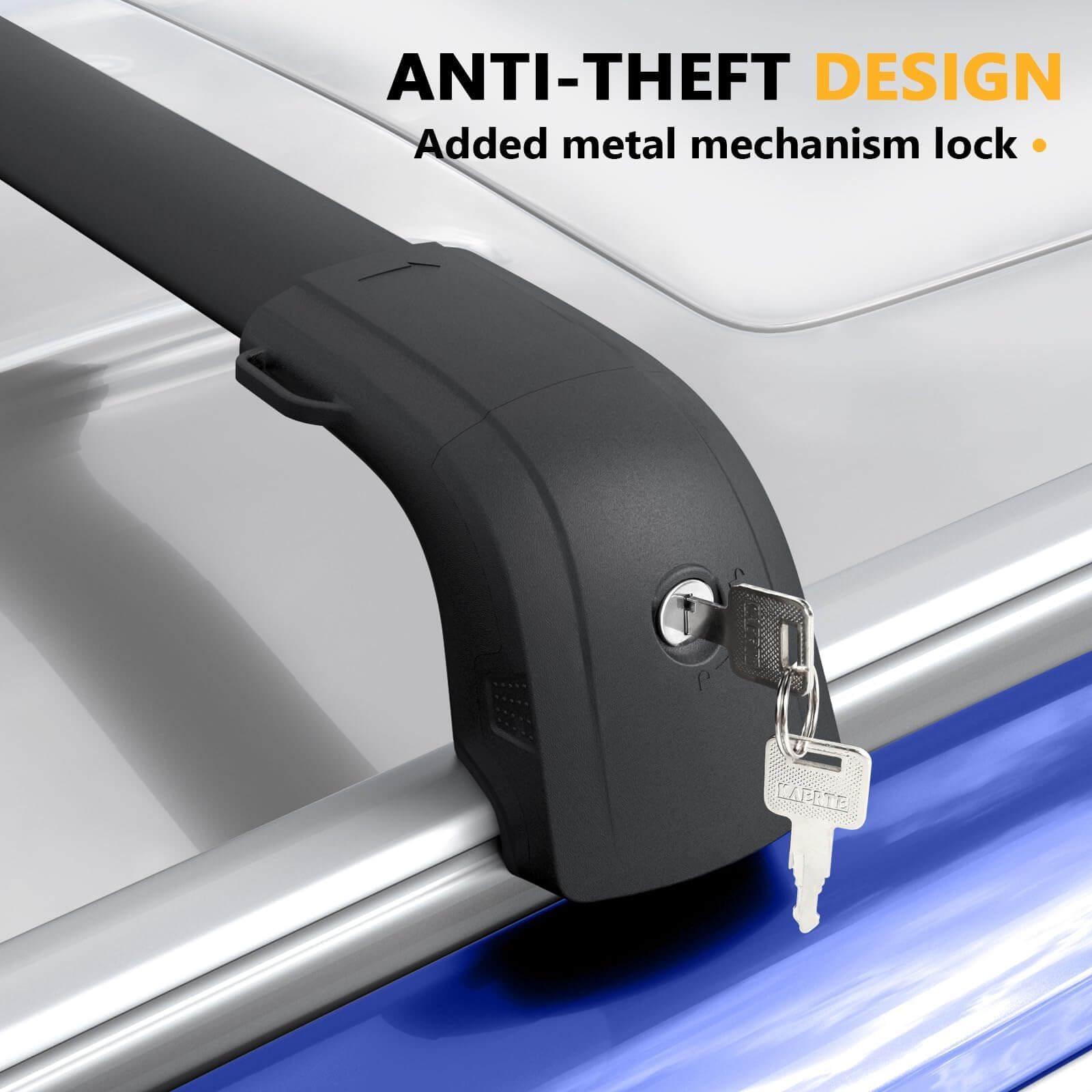 KINGGERI Lockable 220lb Roof Rack Cross Bars Fit for 2021-2025 Chevrolet Suburban & Tahoe GMC Yukon XL, Cadillac Escalade ESV