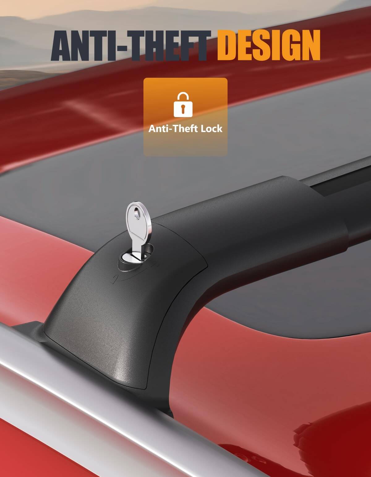 260lbs Lockable Roof Rack Cross Bars (Compatible with Honda CRV CR-V 2017-2022 with Flush Side Rails)