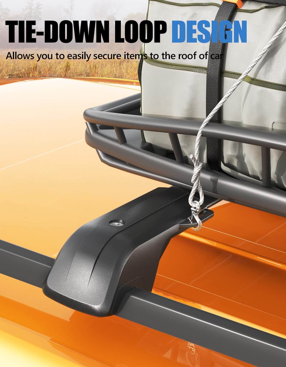 KINGGERI Heavy Duty 260lb Lockable Roof Rack Cross Bars Fit for Chevy Chevrolet Equinox 2025(Not for EV) with Raised Rails