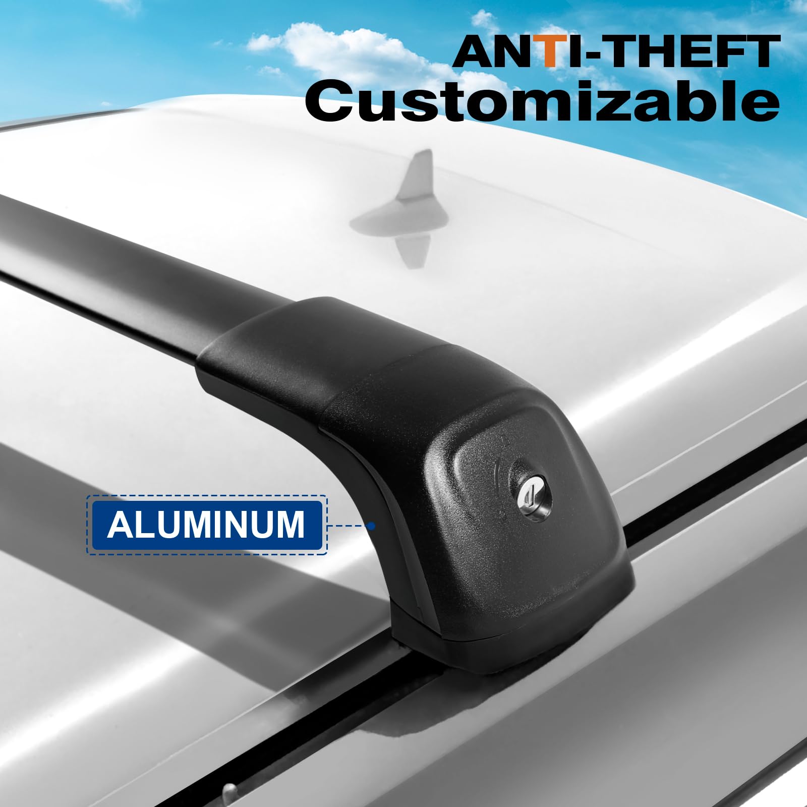 KINGGERI Roof Rack Cross Bars Compatible with Honda Pilot LX EX-L2023-2025 (Without Side Rails), Heavy Duty Aluminum