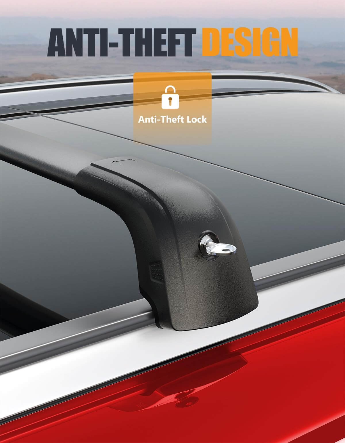 KINGGERI 220lb Lockable Roof Rack Cross Bars Compatible with Audi Q5 2018-2026 with Flush Side Rails