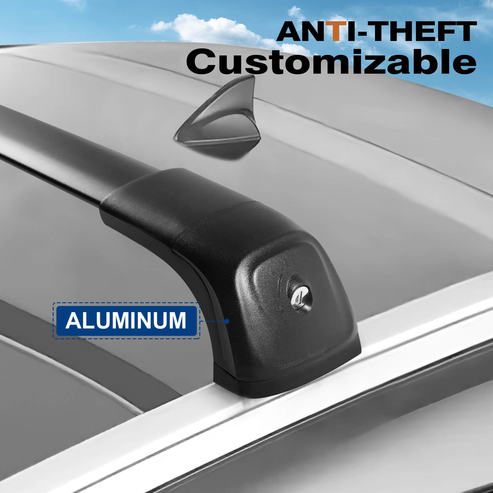 KINGGERI 260lbs Roof Rack Cross Bars Fit For 2021-2025 Kia Seltos S/SX/EX, Heavy Duty Aluminum Roof Rails Crossbars