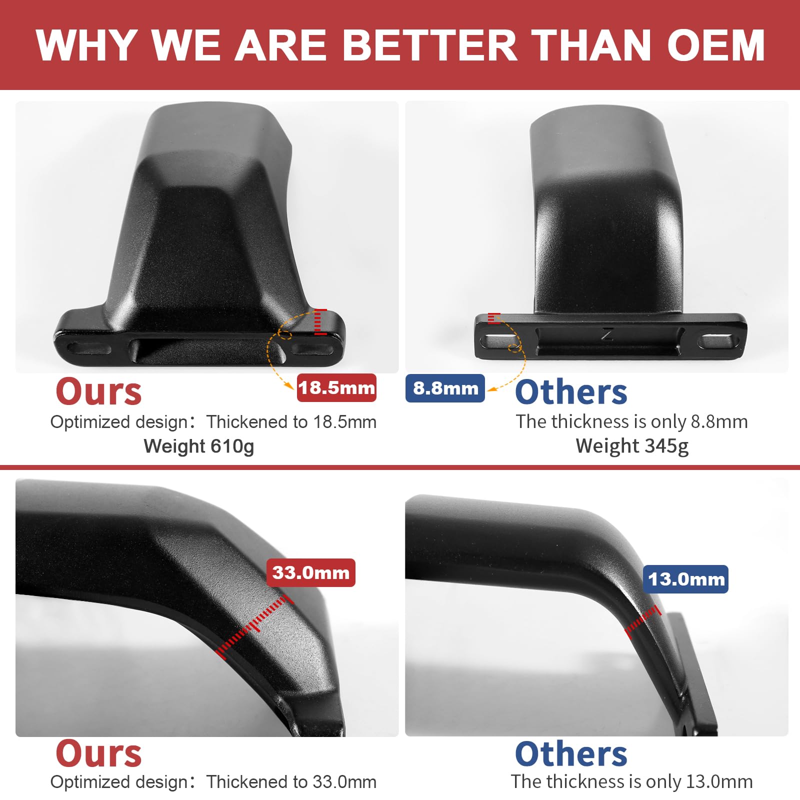 KINGGERI 260lbs Roof Racks Cross Bars Fit for Jeep Compass 2018-2025, Aluminum Heavy Duty Roof Rails Crossbars