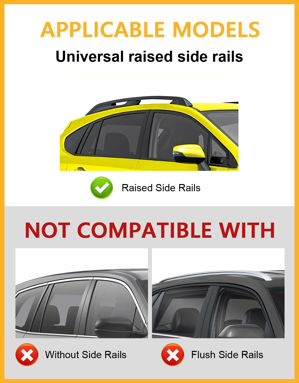 260lbs Roof Rack Cross Bars 52” Thick Aluminum Universal Crossbars Roof Rack Adjustable