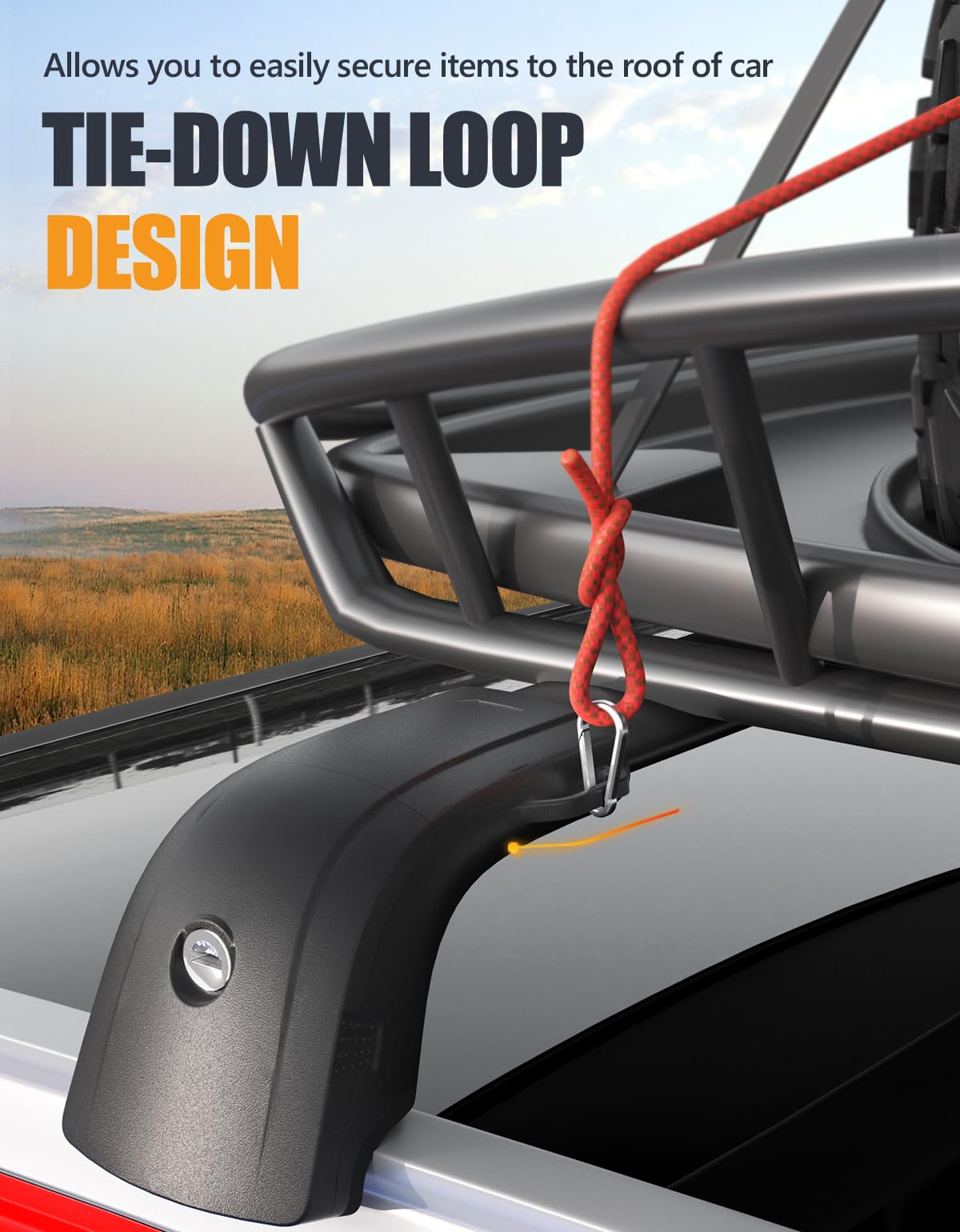 220lbs Lockable Roof Rack Cross Bars Compatible with 2025 Subaru Forester Sport/Touring Hybrid (with Flush Side Rails)