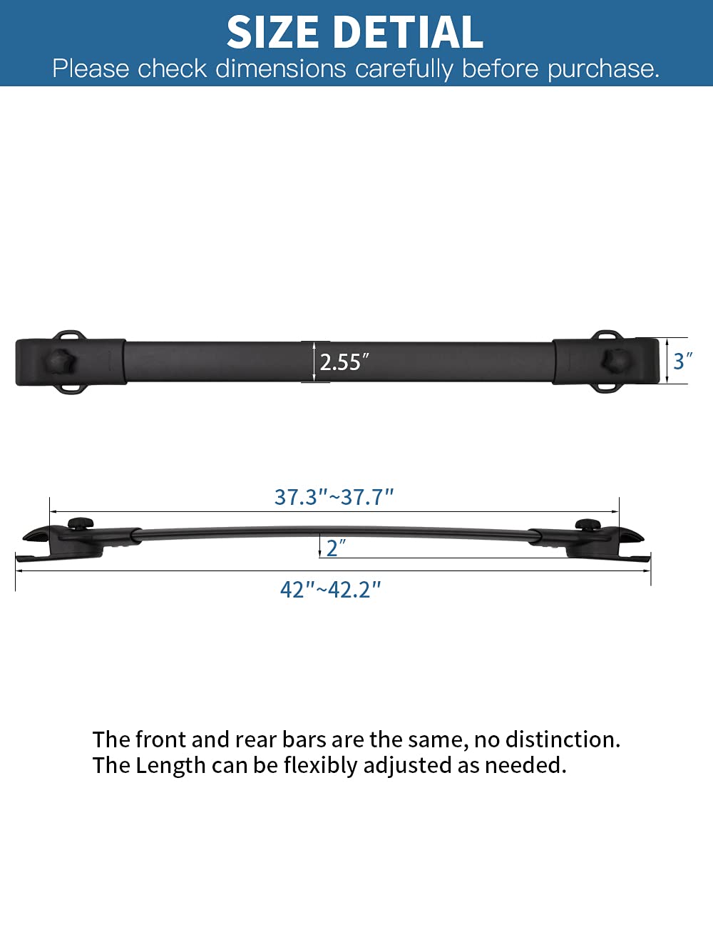 KINGGERI Roof Rack Cross Bars 220lb Compatible with 2011-2020 Toyota Sienna, Heavy Duty Aluminum clampers and Bars Cargobar