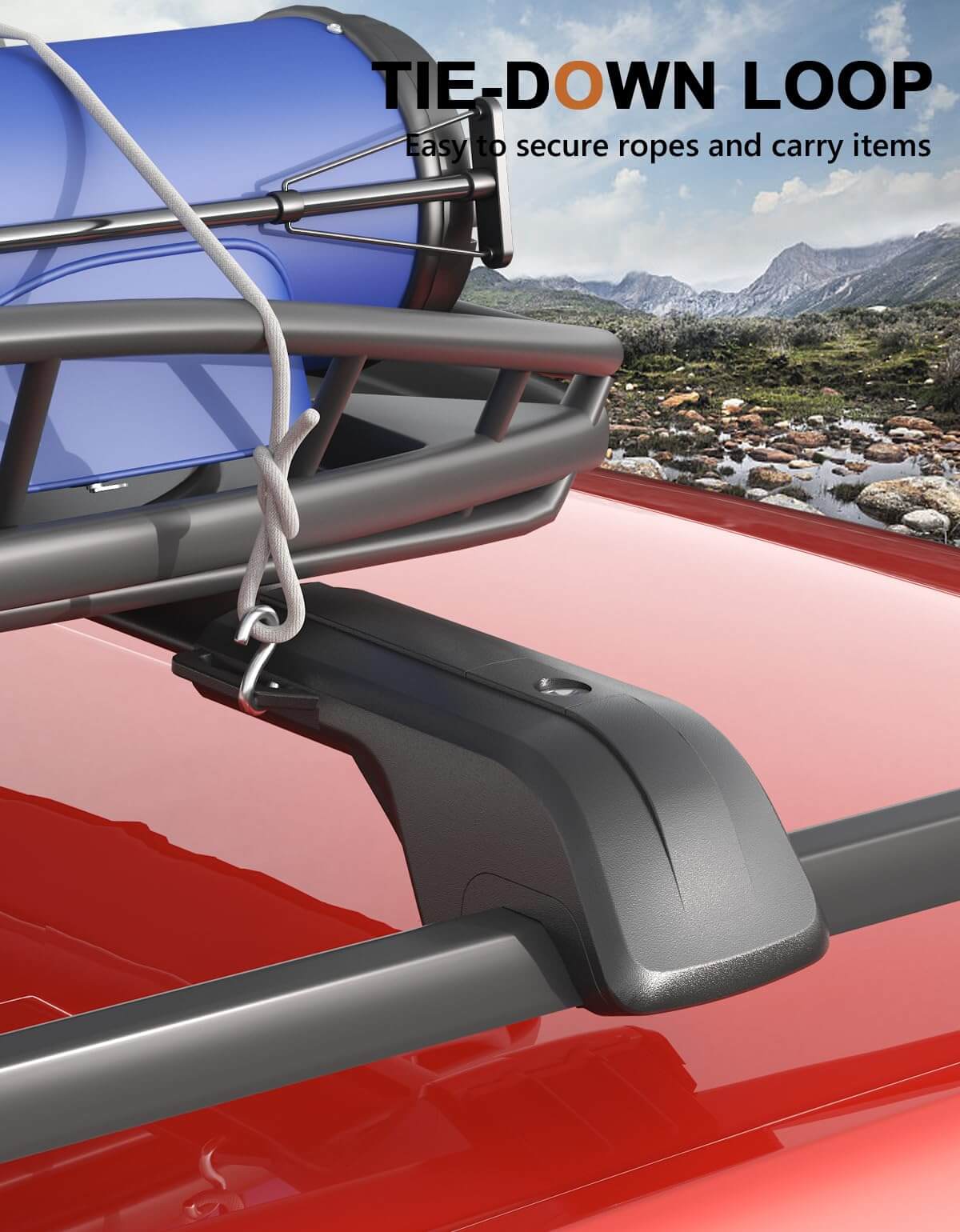 KINGGERI Lockable Roof Rack Cross Bars 260lbs Fit for Honda Pilot 2023-2025 Elite Sport Touring Trailsport (Not for LX & EX-L) with Raised Side Rails