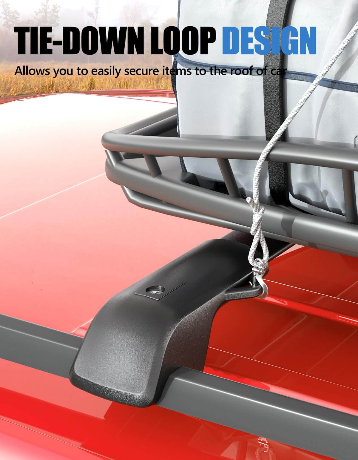 300lb Lockable Roof Rack Cross Bars Compatible with Honda Passport 2026 with Raised Side Rails