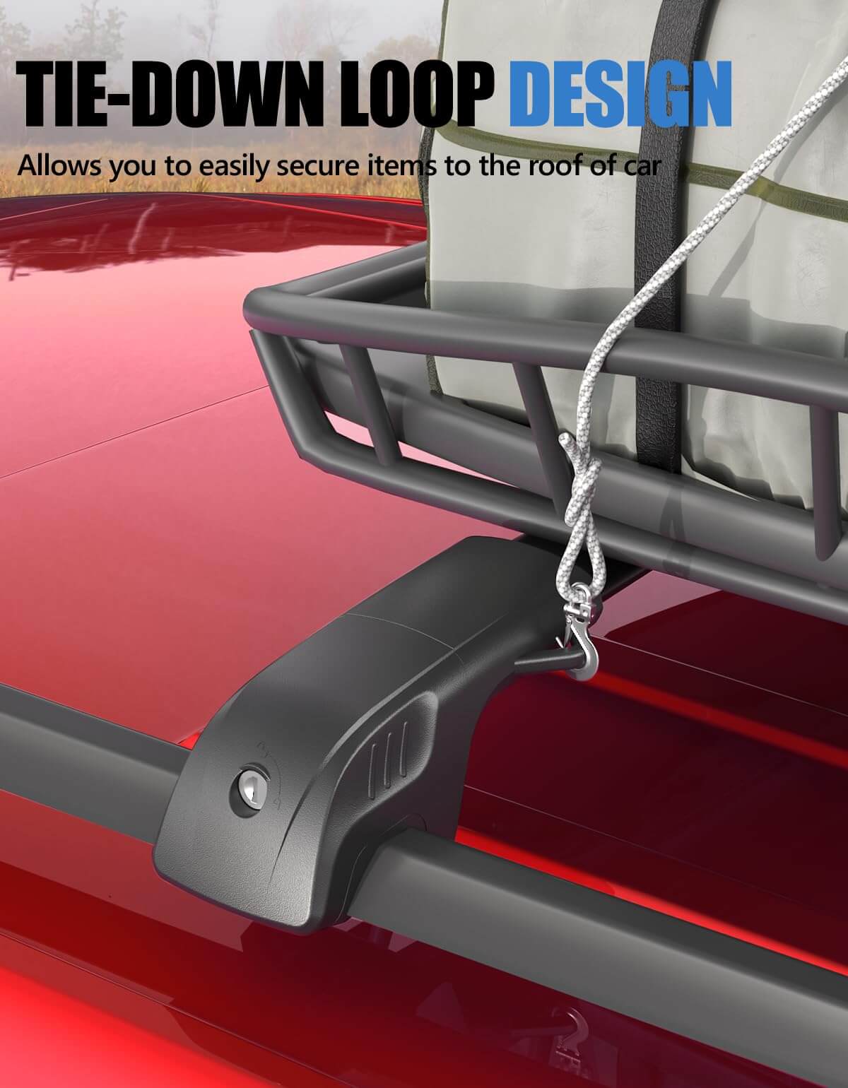 KINGGER Lockable Roof Rack Cross Bars 220lb Compatible with Volkswagen VW Tiguan 2018-2024 (Not for Limited) & Taos 2022-2024