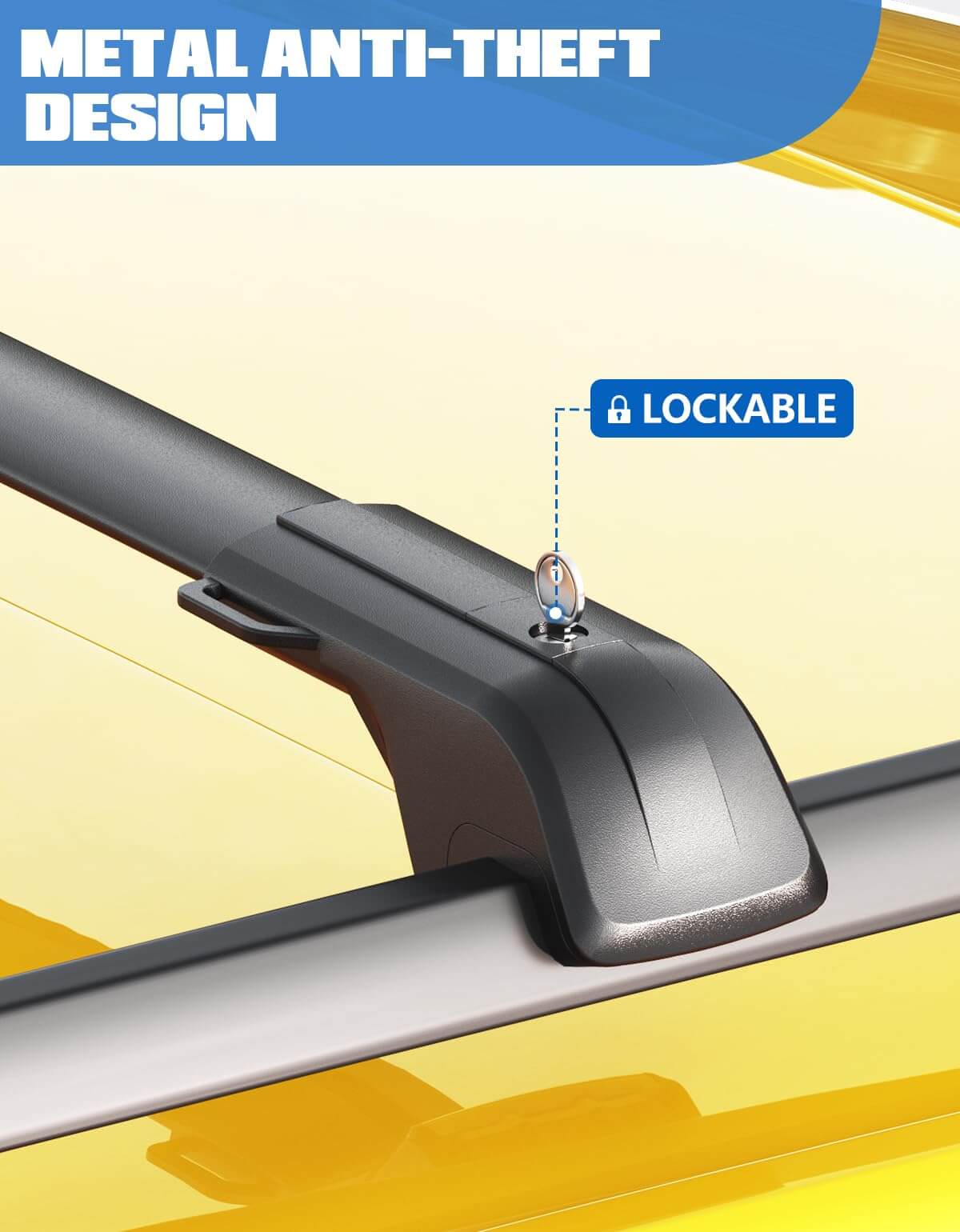 KINGGERI 260lb Roof Rack Cross Bars Fit for 2024-2026 Hyundai Santa Fe & Santa Fe Hybrid (Not for SE)