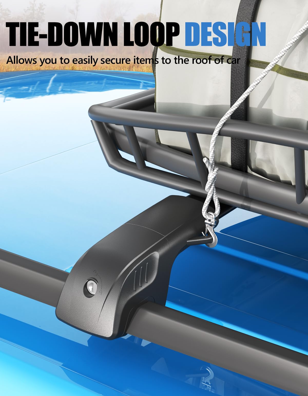 Lockable Roof Rack Cross Bars 220lb Compatible with Honda Passport 2019-2025 with Raised Rails