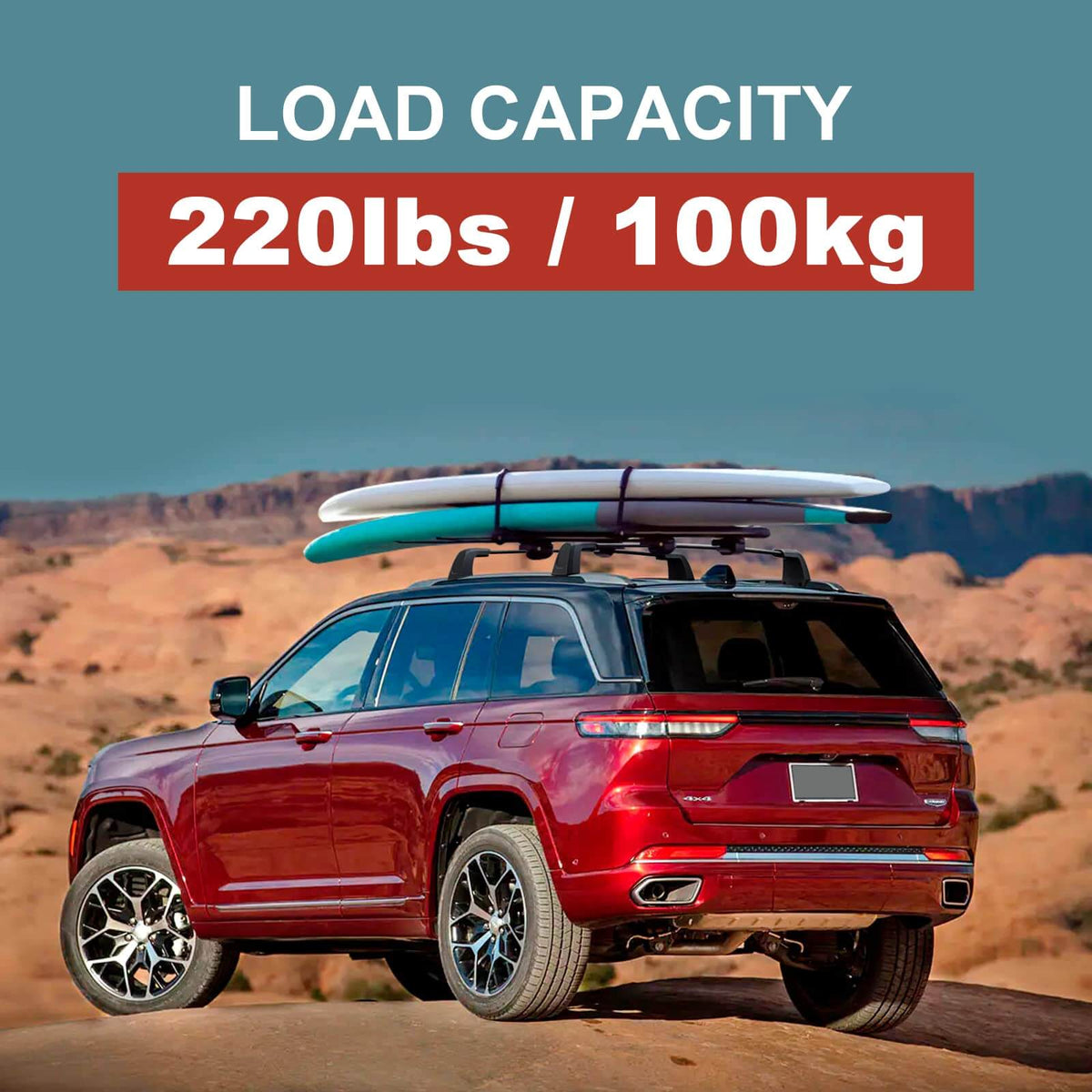 KINGGERI 220lbs Roof Rack Cross Bars Fit for Jeep Grand Cherokee L 2021-2025 & Grand Cherokee 2022-2025