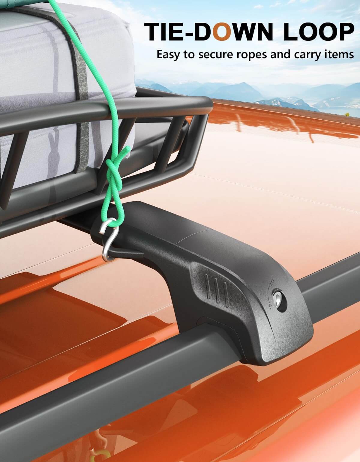 300lbs Lockable Roof Rack Cross Bars Compatible with 2026 Honda Passport, Heavy Duty Aluminum