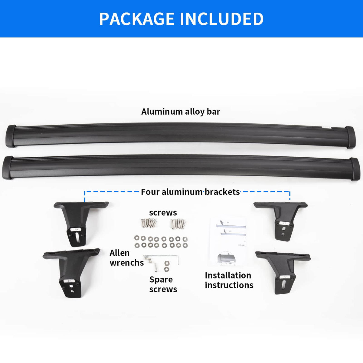 KINGGERI 220lbs Roof Racks Cross Bars Fit for Chevrolet Chevy Traverse 2018-2021 (Not Fit for The 2022 Model)
