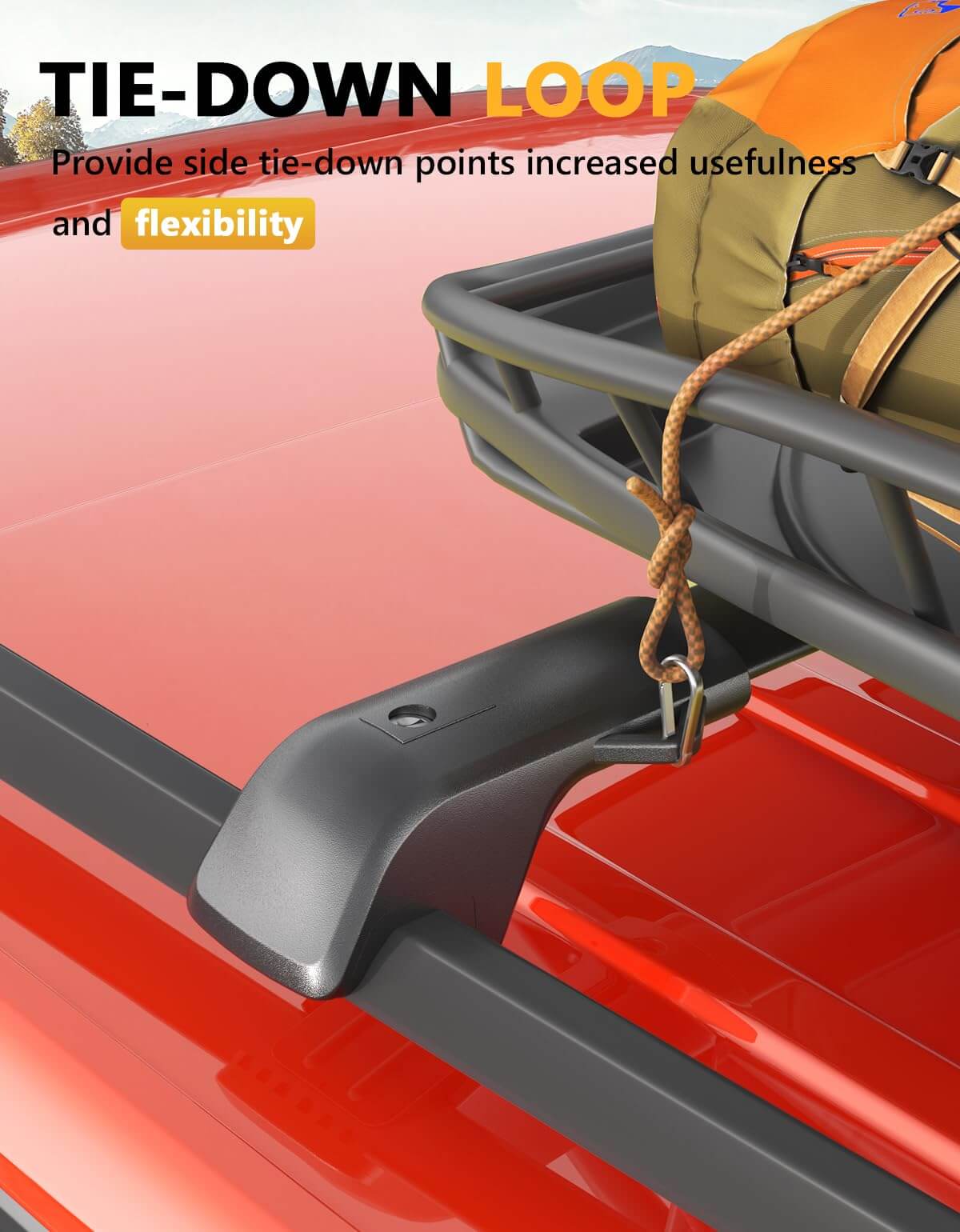 KINGGERI Lockable 220lbs Roof Rack Cross Bars Compatible with 2018-2024 Chevrolet Chevy Equinox GMC Terrain (Not for EV)