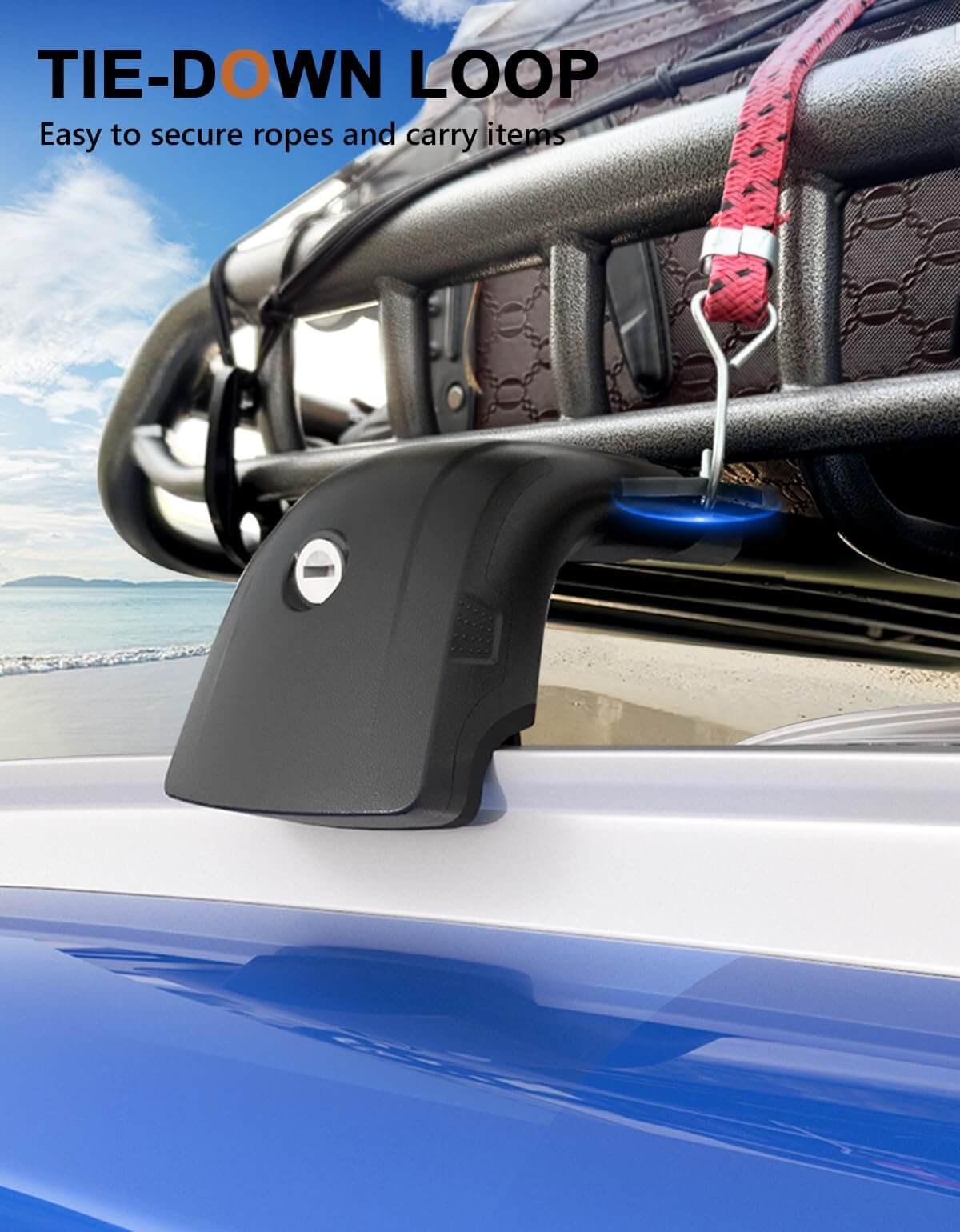 KINGGERI Roof Rack Cross Bars 220lbs Fit for 2018-2023 Hyundai Kona & Kona N & Kona Electric with Flush Side Rails