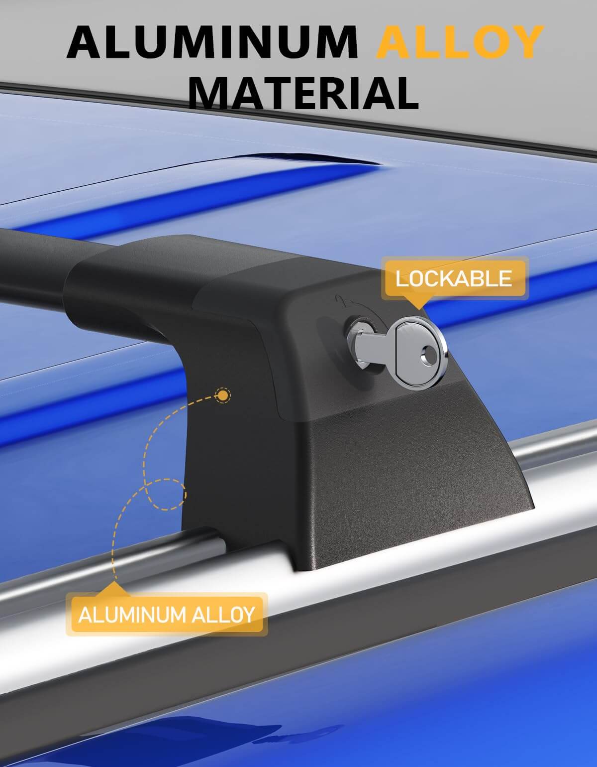 260lbs Roof Rack Cross Bars Compatible with Jeep Grand Cherokee 2011-2021 with Grooved Side Rails